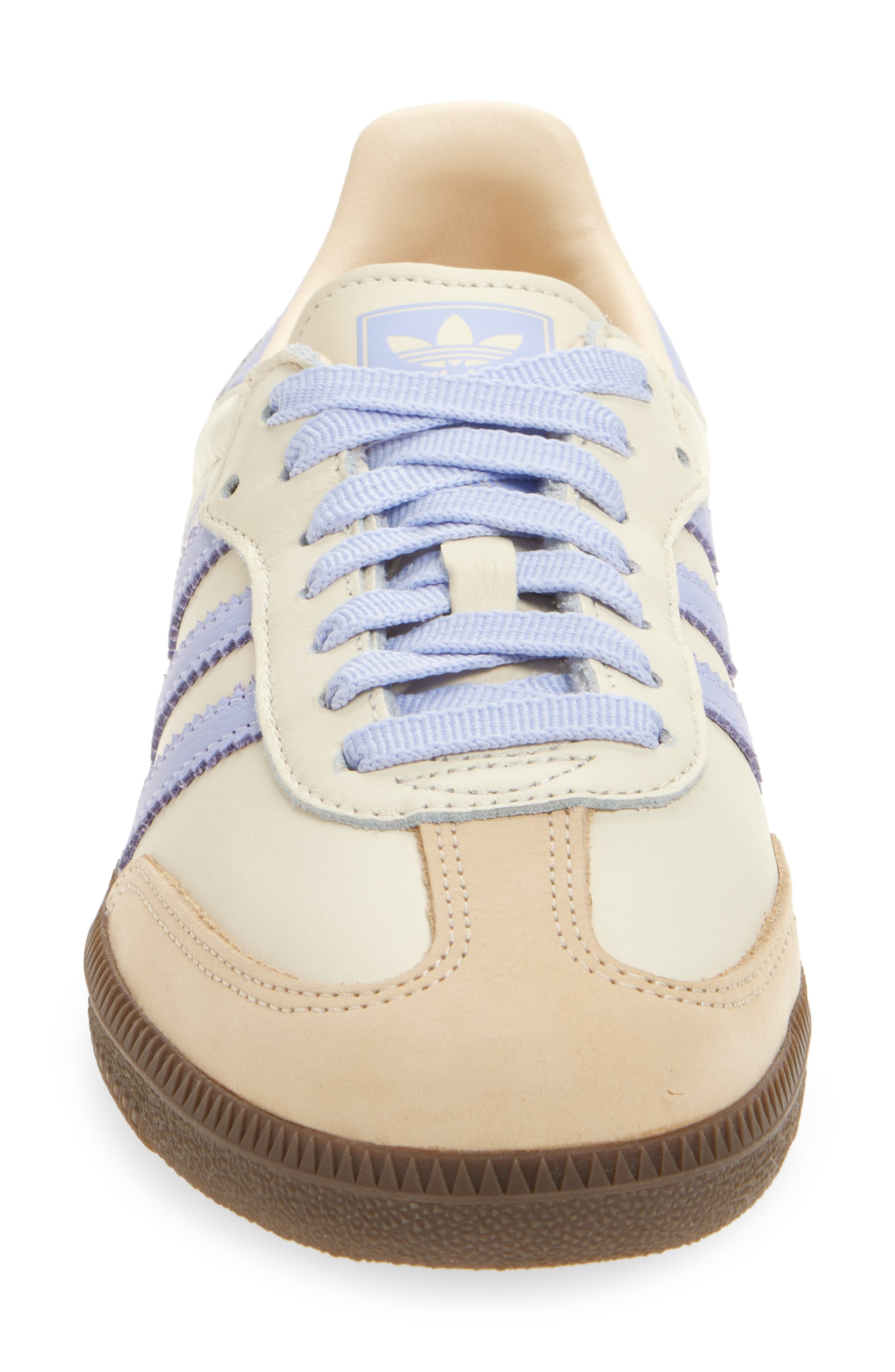 adidas Samba OG Sneaker in Cream White/Violet/Sand at Nordstrom - 4