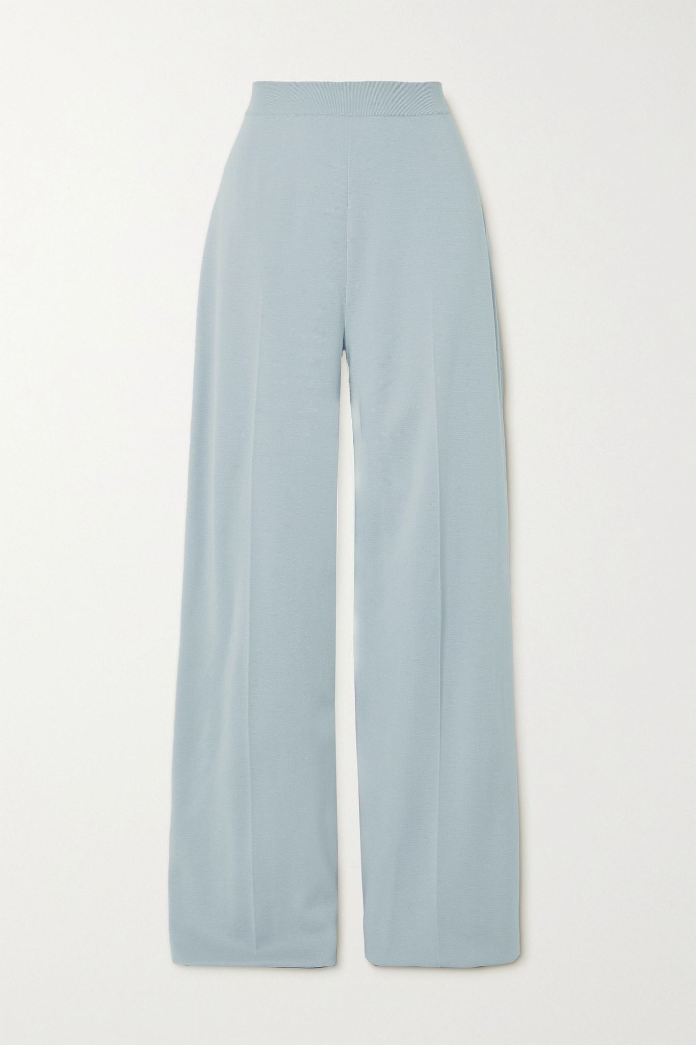 Cashmere and silk-blend wide-leg pants - 1