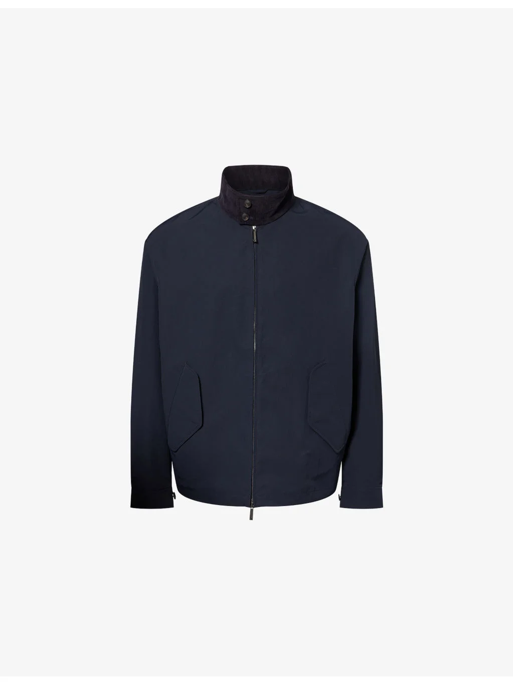 Corduroy-Collar Shell Harrington Jacket - 1
