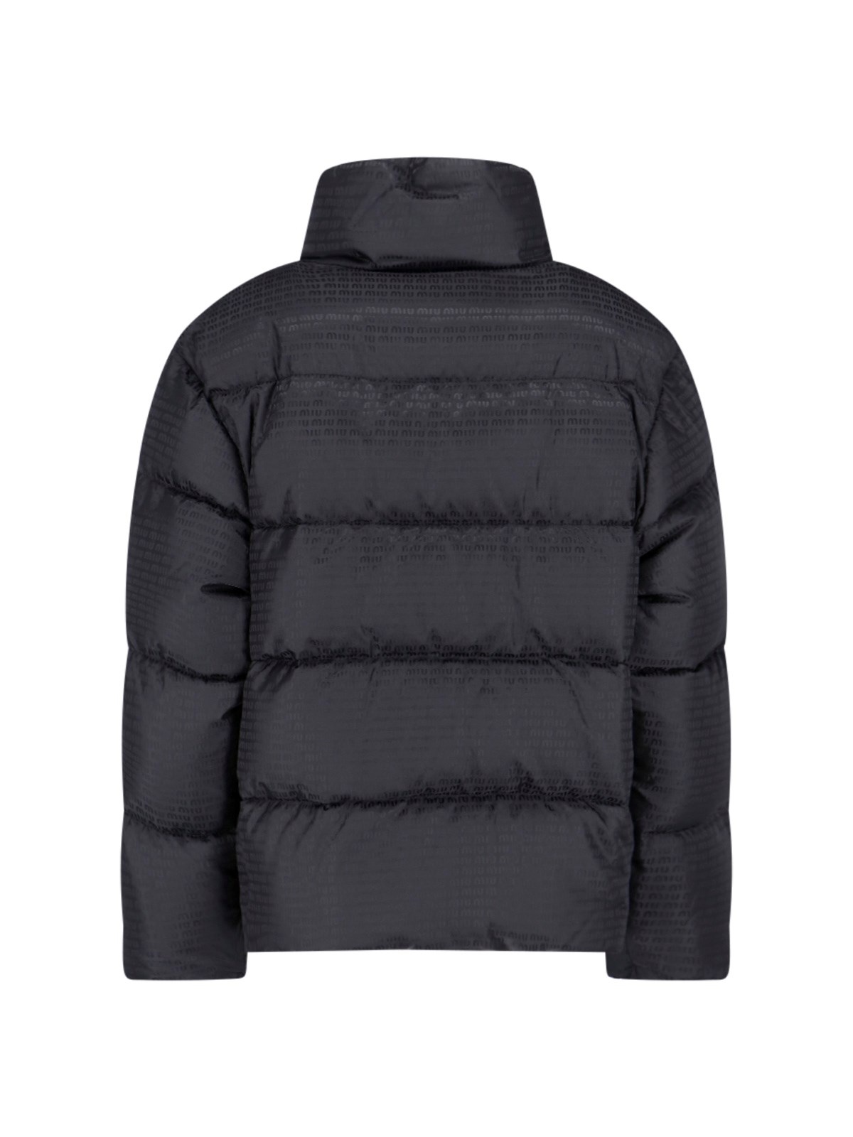 ダウンジャケット・コート MIU MIU LOGO DOWN JACKET Miu Miu Cropped Down Jacket | Black | FARFETCH