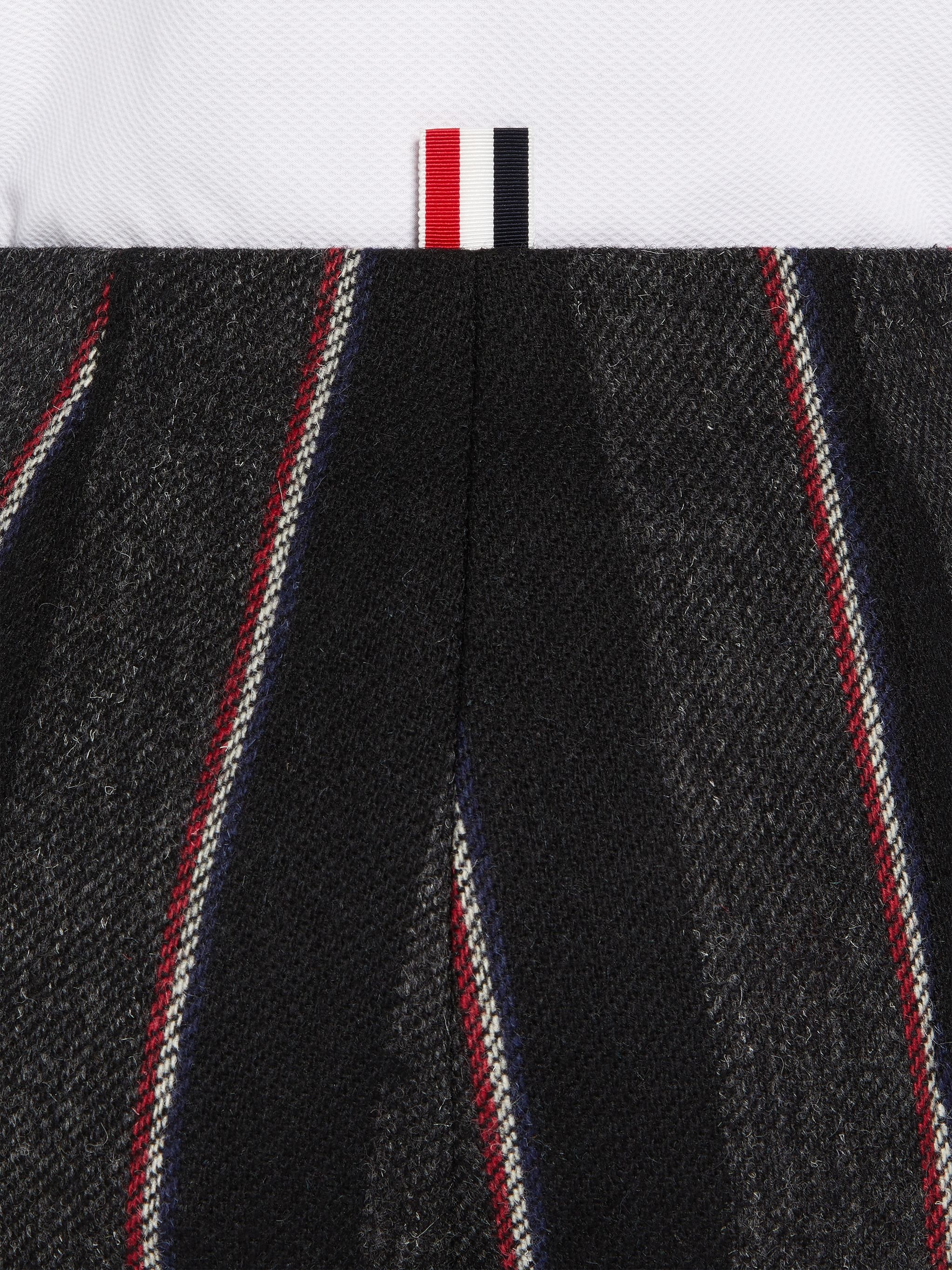 Black Stripe British Wool Woven Legging - 6