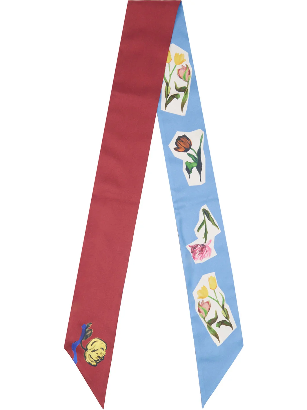 Blue Artists' Capsule Silk Flower Collage Scarf - 1