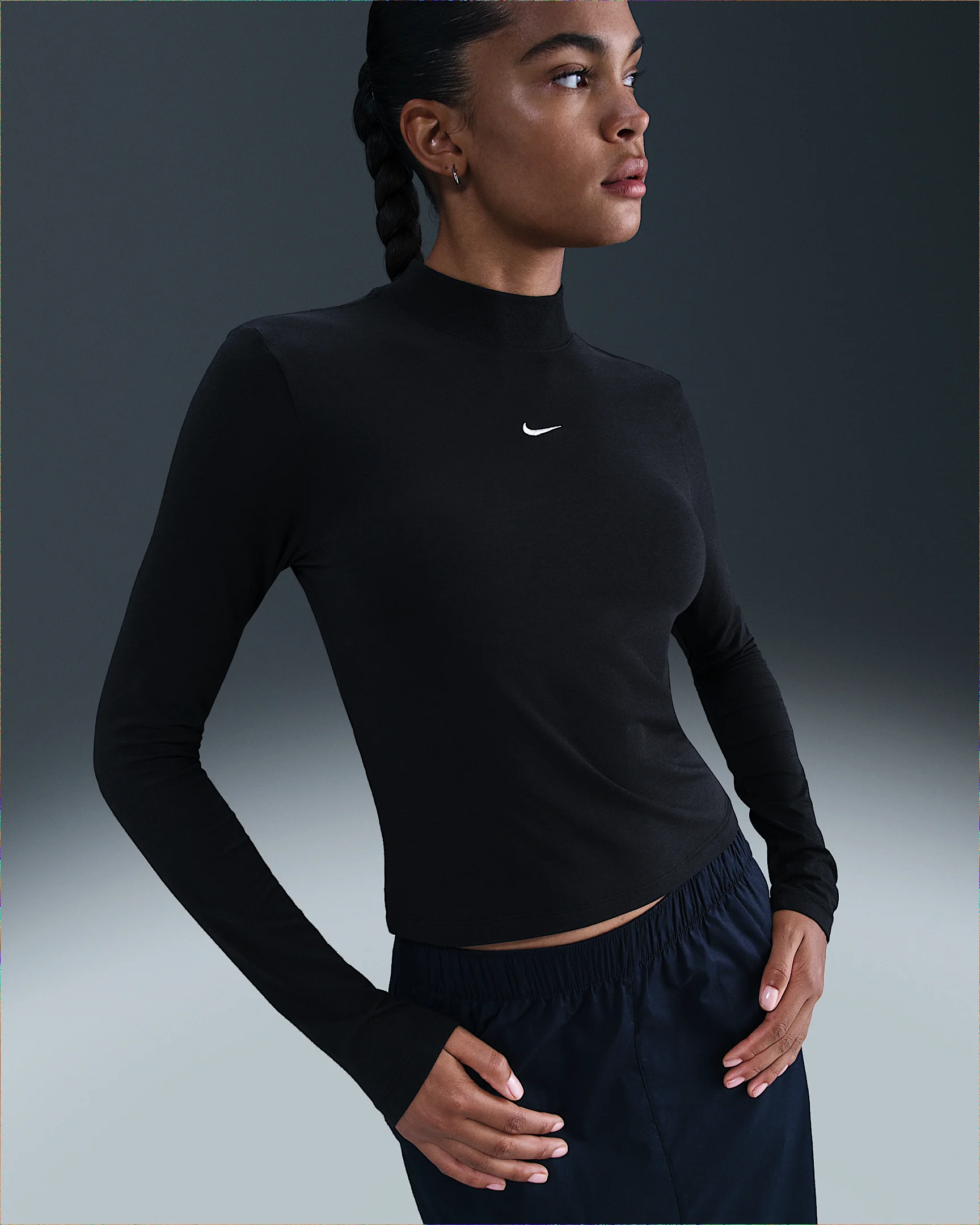 Nike Sportswear Chill Knit Women's Slim Long-Sleeve Mock-Neck T-Shirt - 1