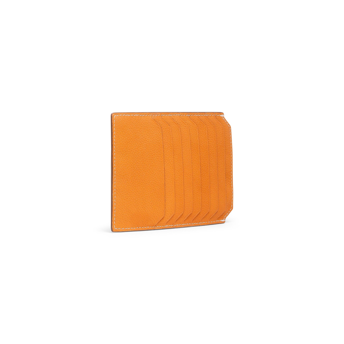 Orange tumbled leather document holder - 2