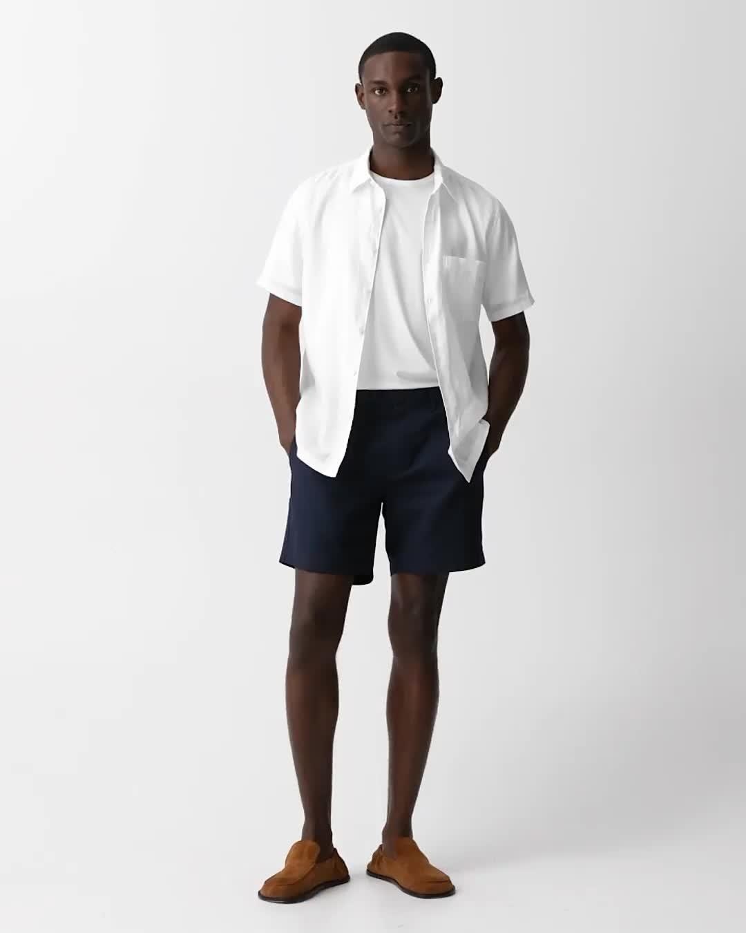 Zaine Short in Stretch Cotton - 7