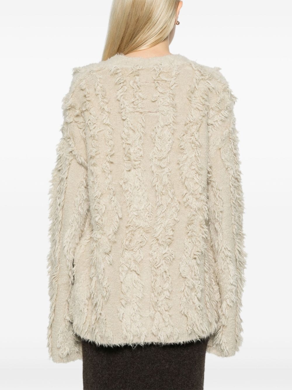 frayed cardigan - 4