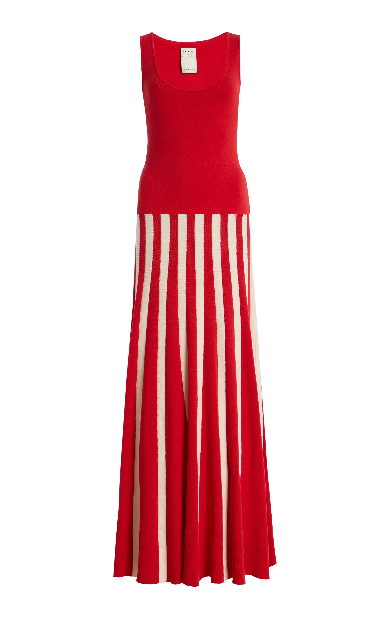 Agreste Knit Cotton Maxi Dress red - 1