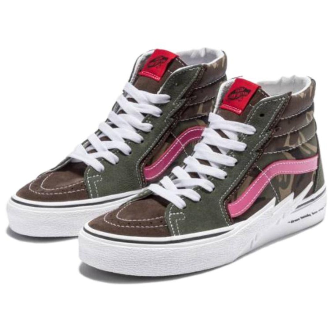 (WMNS) Vans x AAPE Sk8-Hi Volt 'Green White Pink' VN0A5JIVCMA1 - 2