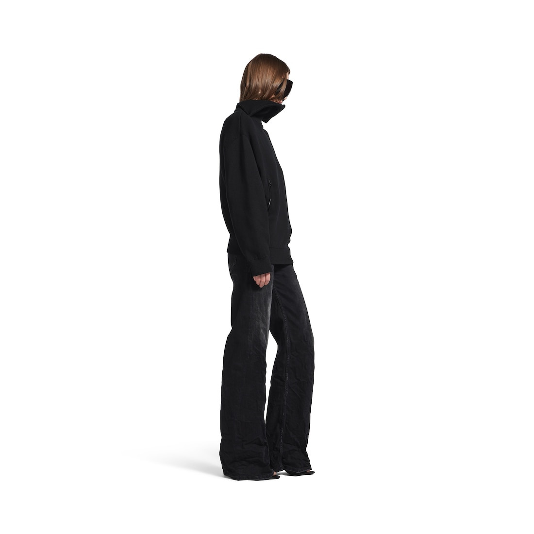 Women's Wide Leg Pants in Black - 3