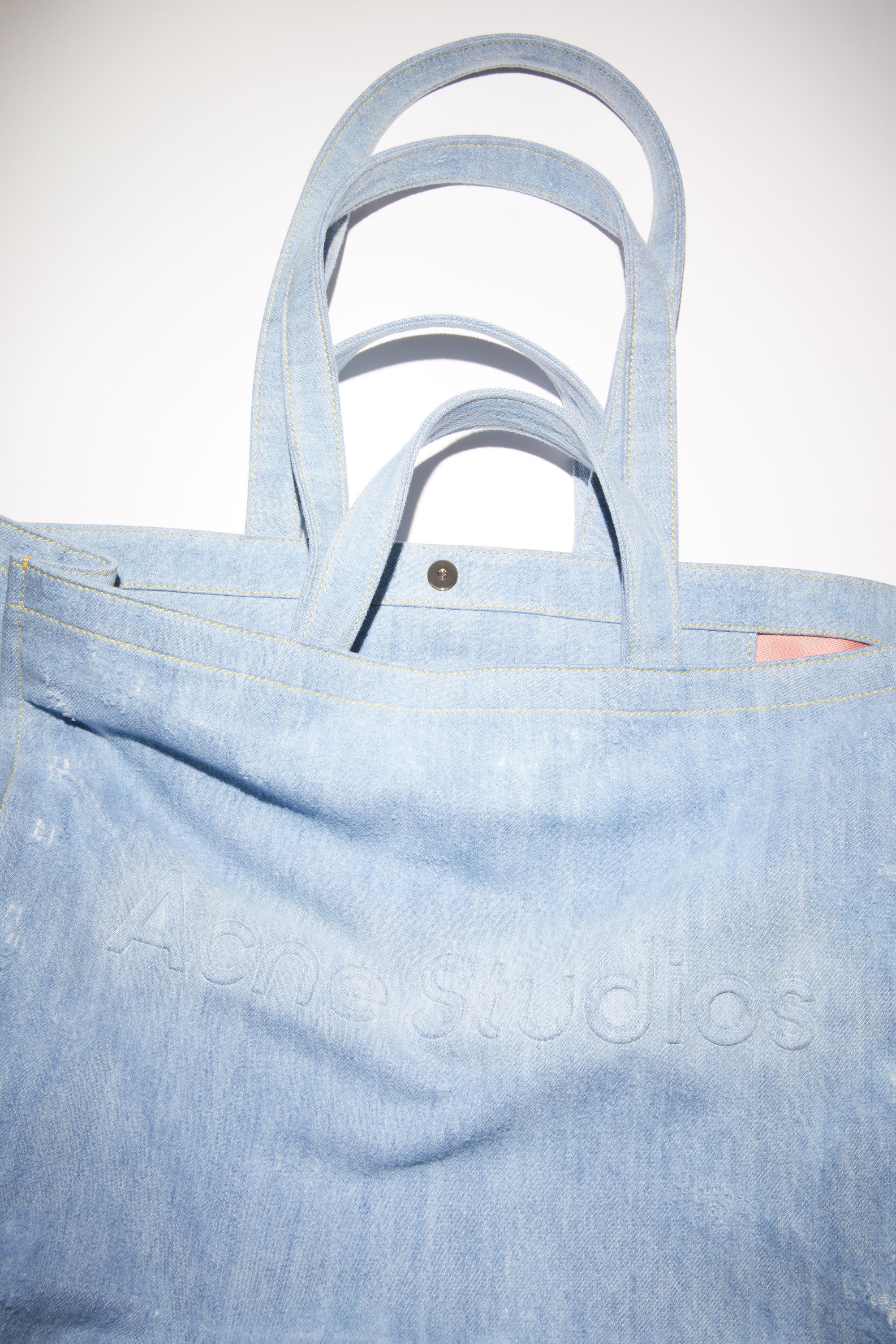 Logo shoulder tote bag - Light blue - 3