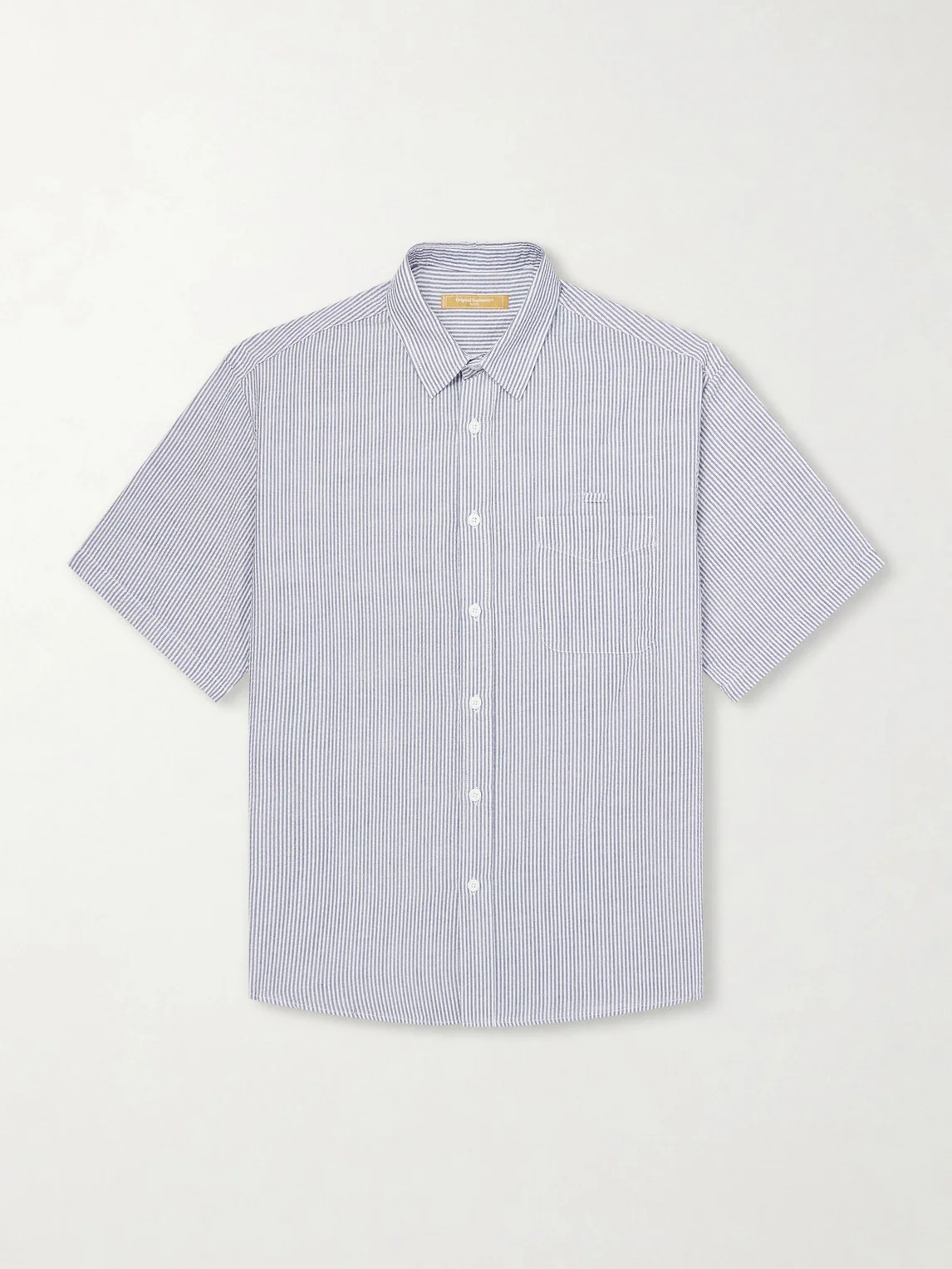 Striped Cotton-Blend Seersucker Shirt - 1