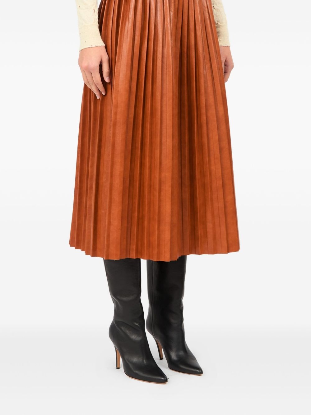 pleated midi skirt - 2
