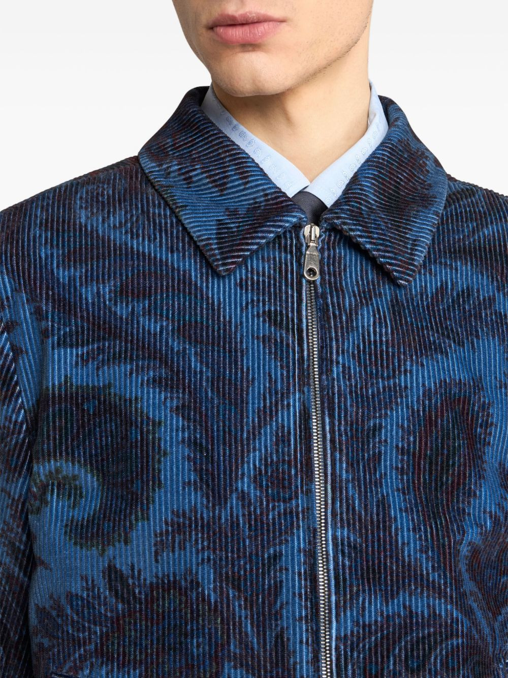 paisley-print zip-up jacket - 4