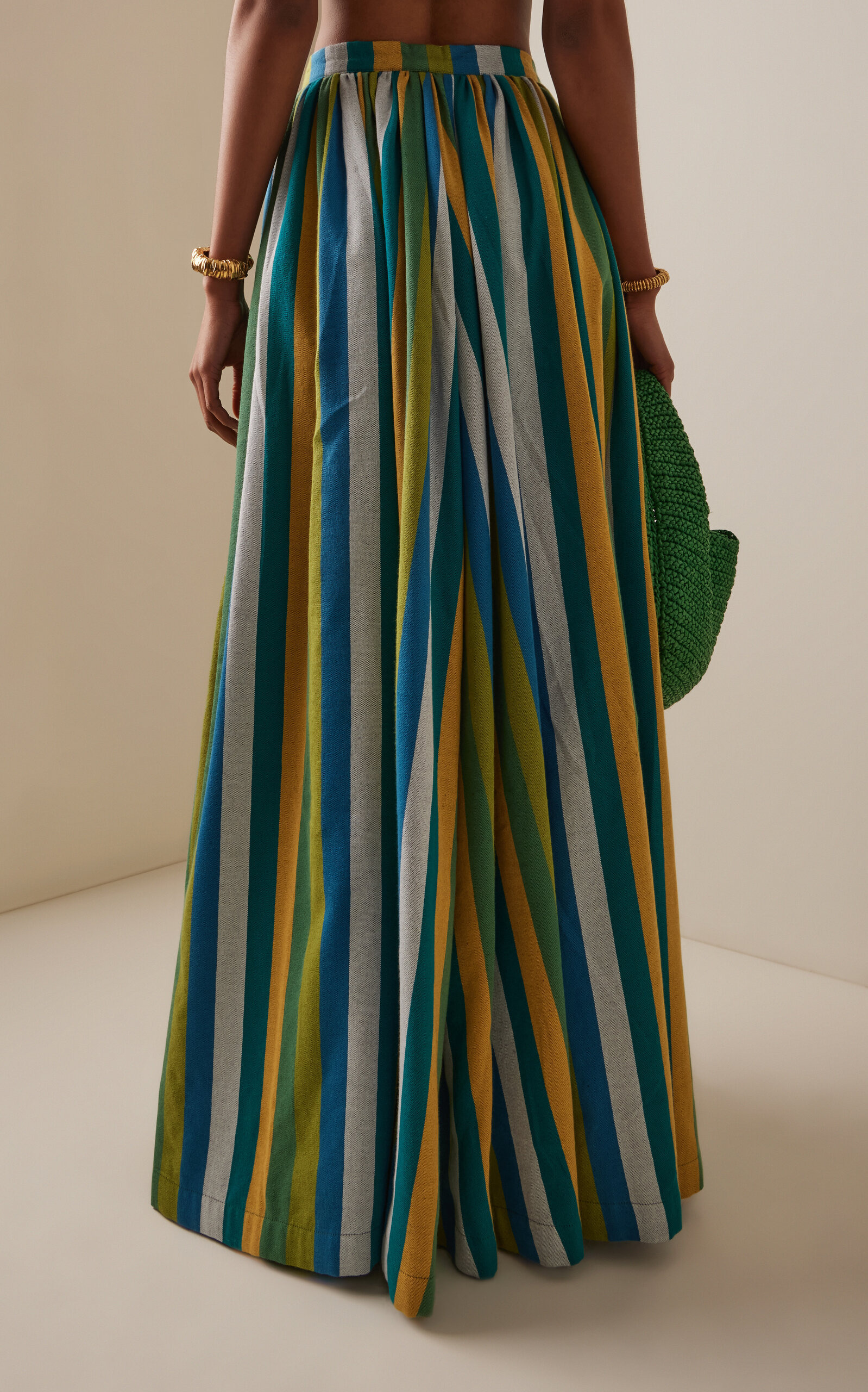 Exclusive The Striped Cotton Wrap Skirt multi - 4