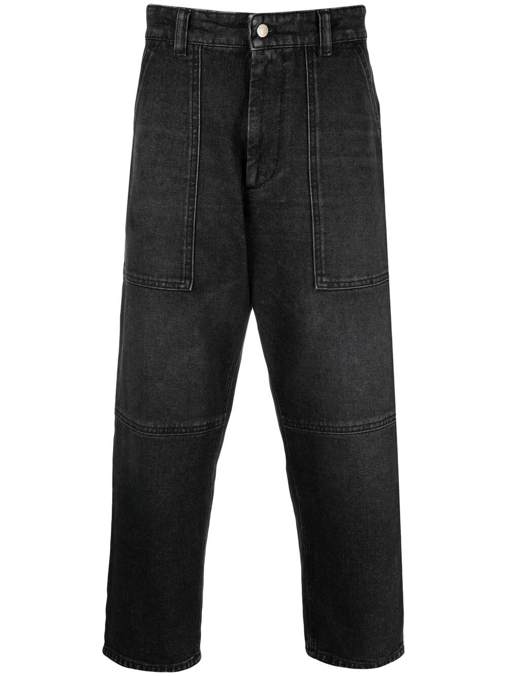 cropped straight-leg jeans - 1