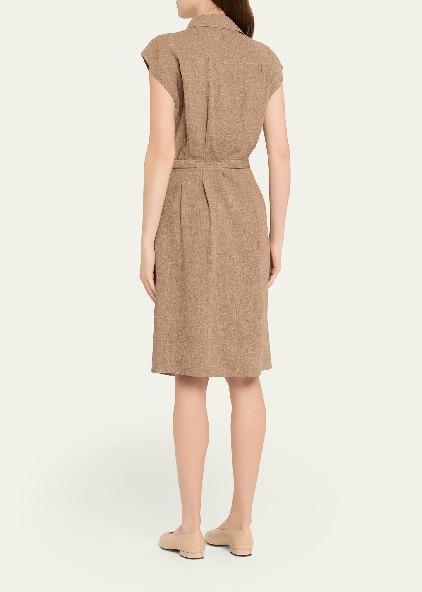 Maise Belted Woven Linen Shirtdress - 3