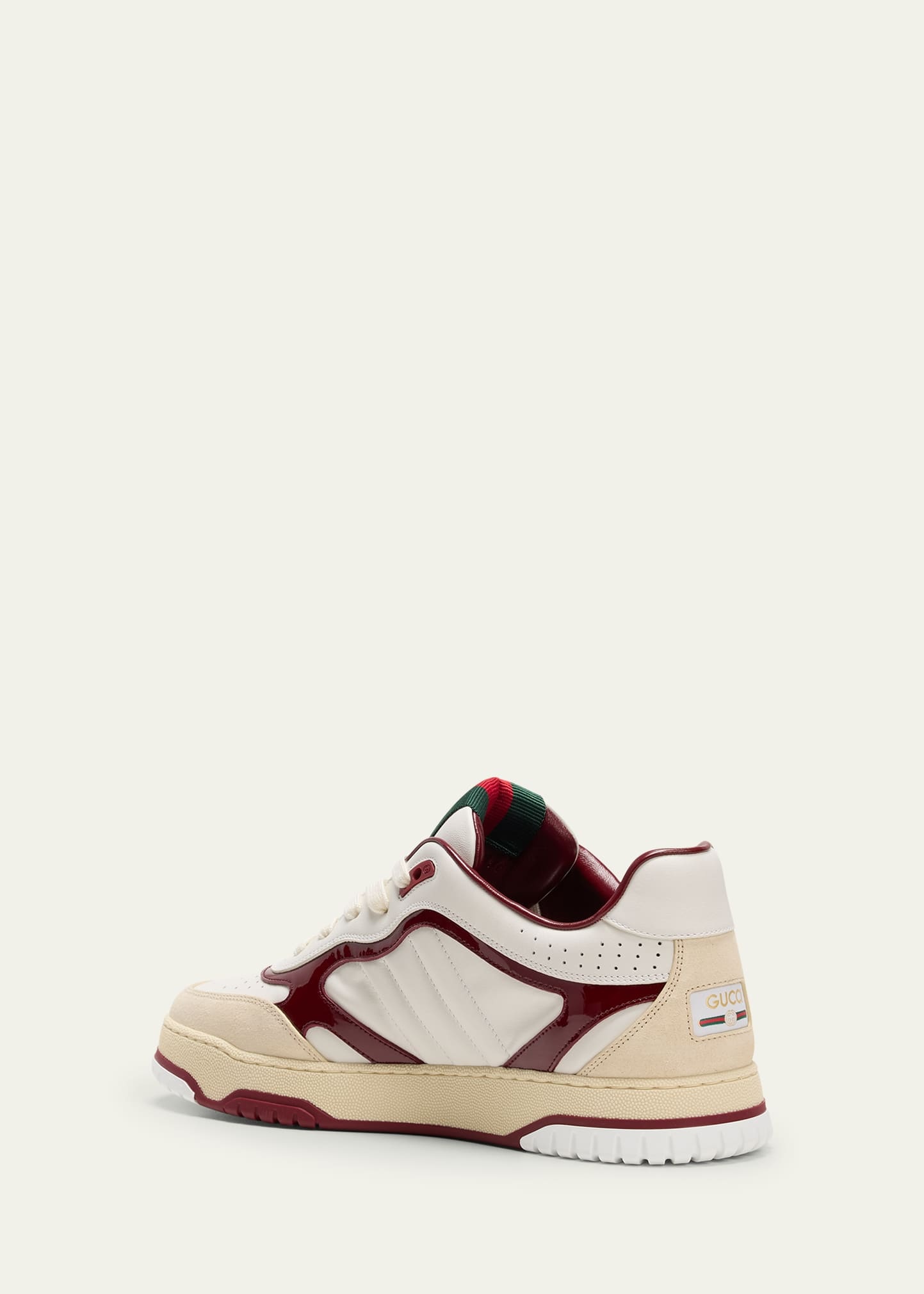 Men's Re-Web Suede and Calf Patent Leather Sneakers - 4