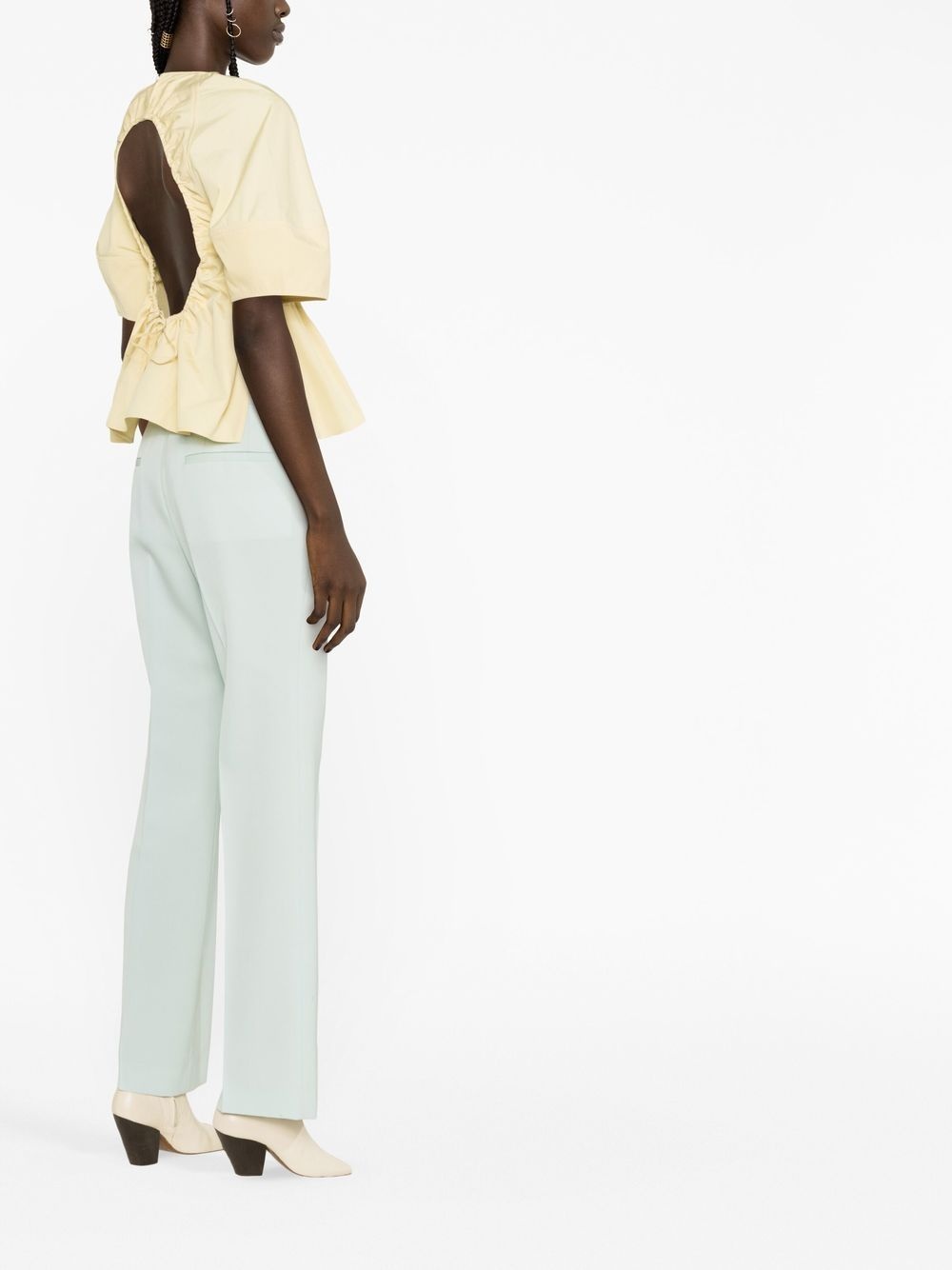pressed-crease tailored trousers - 3