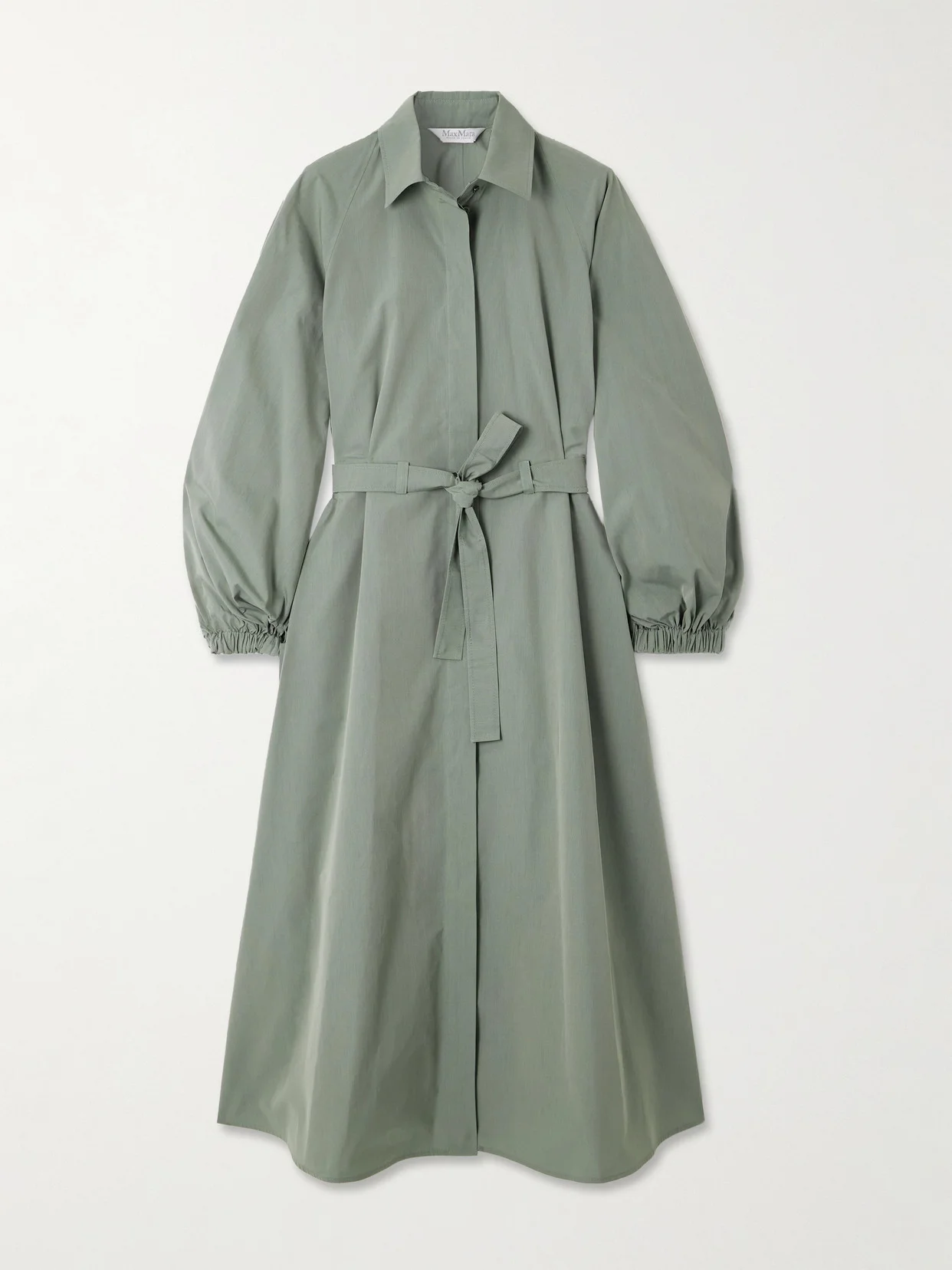 Viale Belted Cotton-poplin Midi Shirt Dress - 1