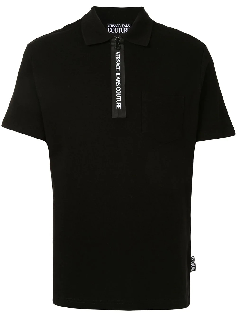 logo print short-sleeved polo shirt - 1