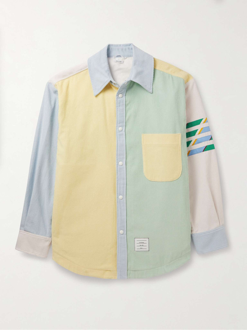 Colour-Block Cotton-Corduroy Overshirt - 1