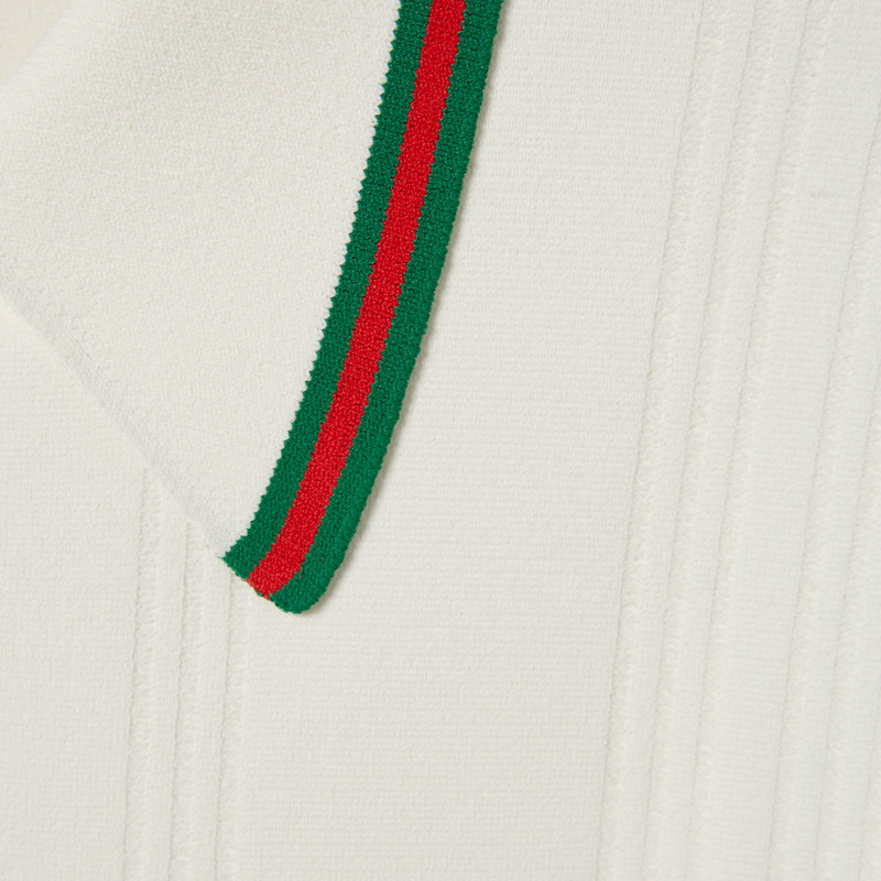 Knit polo shirt with Web 7