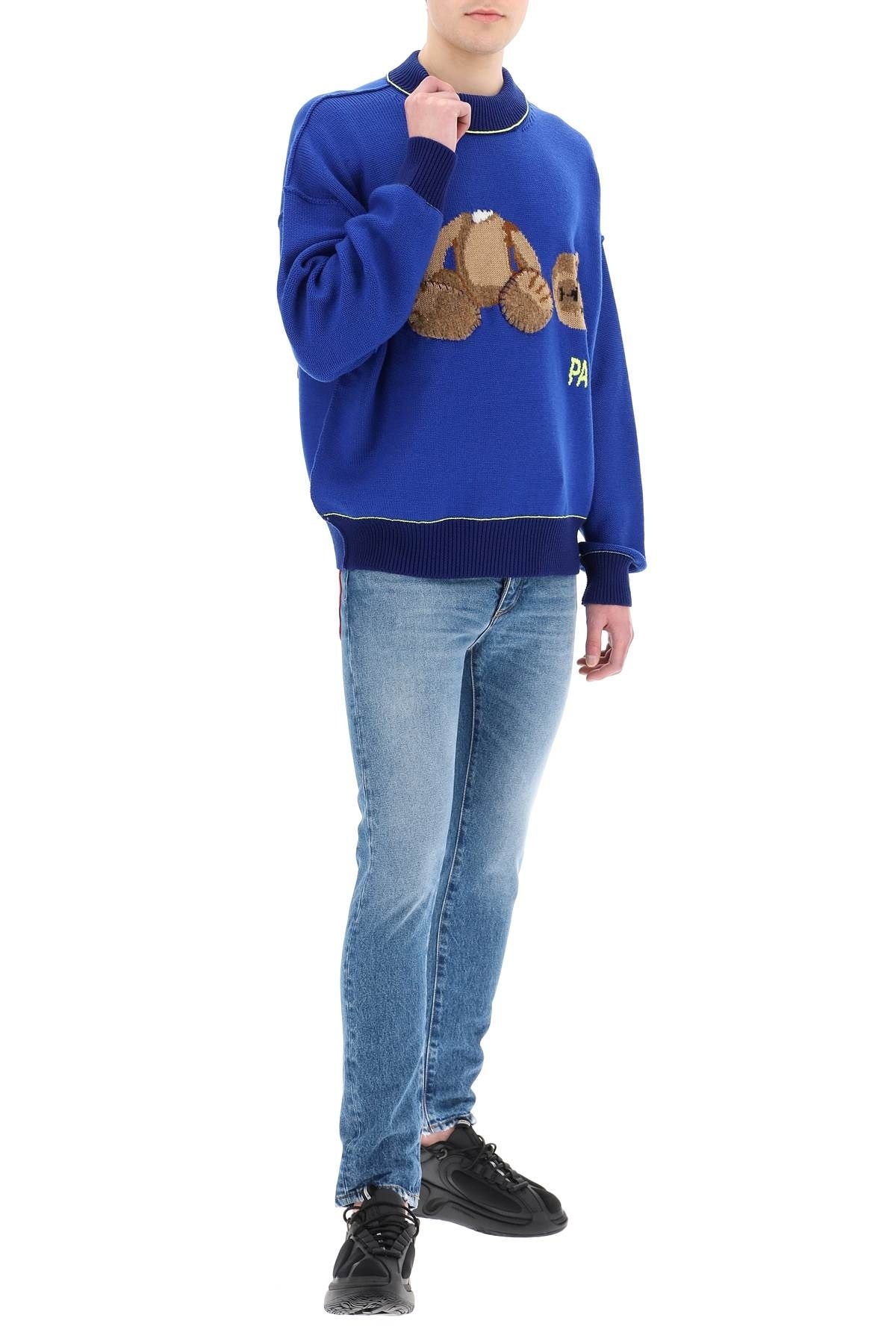 WOOL SWEATER WITH BEAR EMBROIDERY - 2