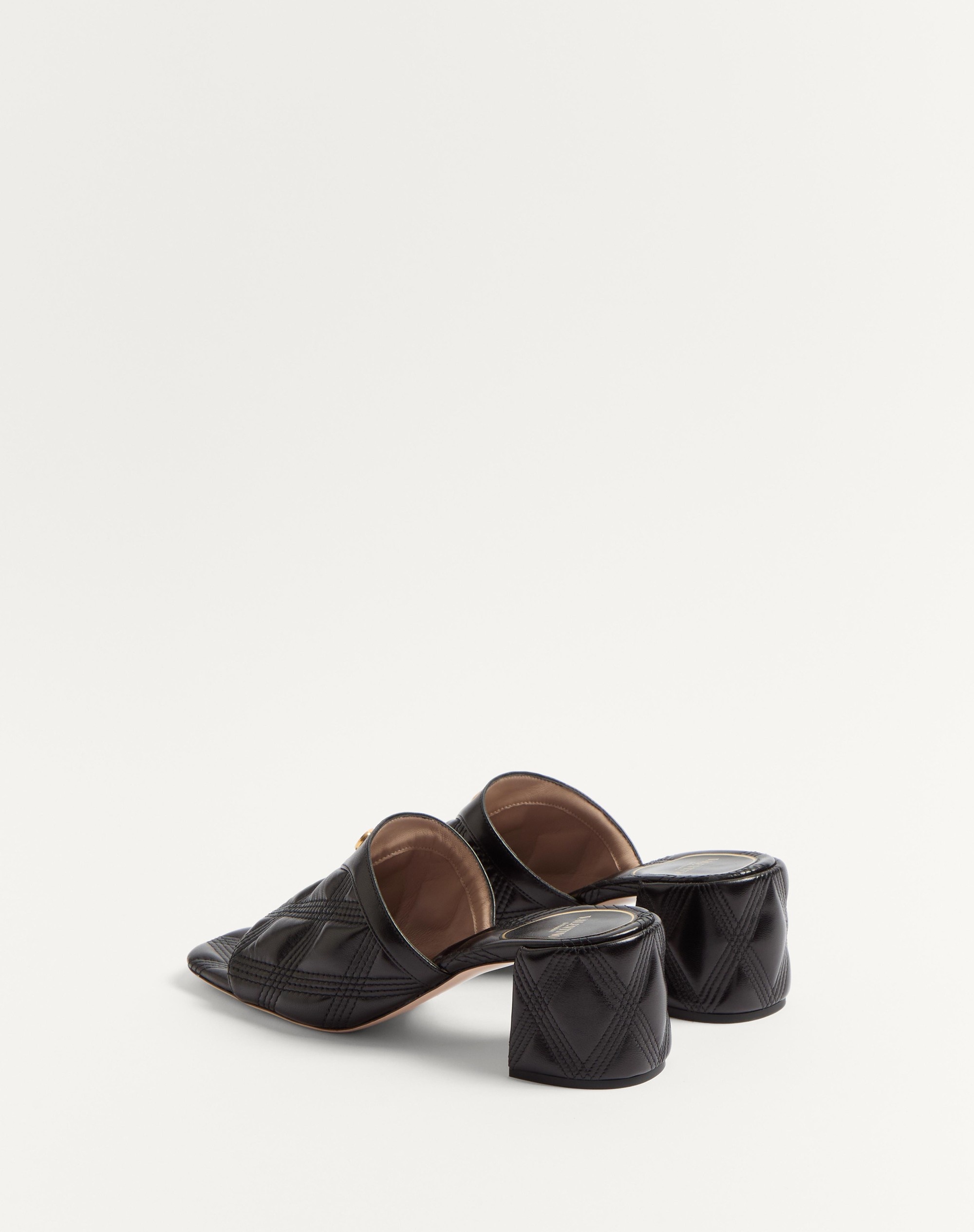 QUILTIE 67 QUILTED NAPPA LEATHER SLIDE SANDAL 60MM - 5