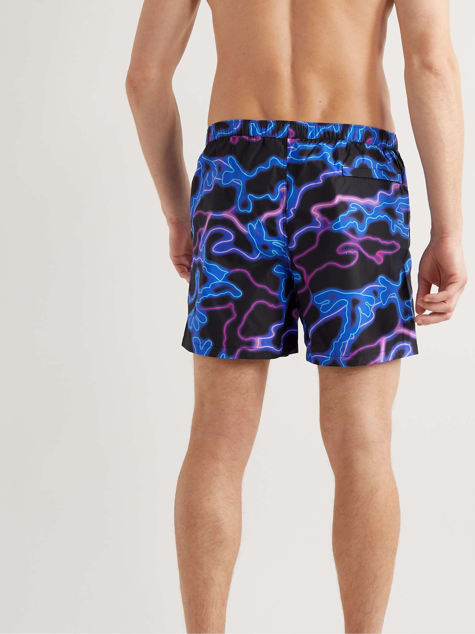 Straight-Leg Mid-Length Printed Swim Shorts - 3