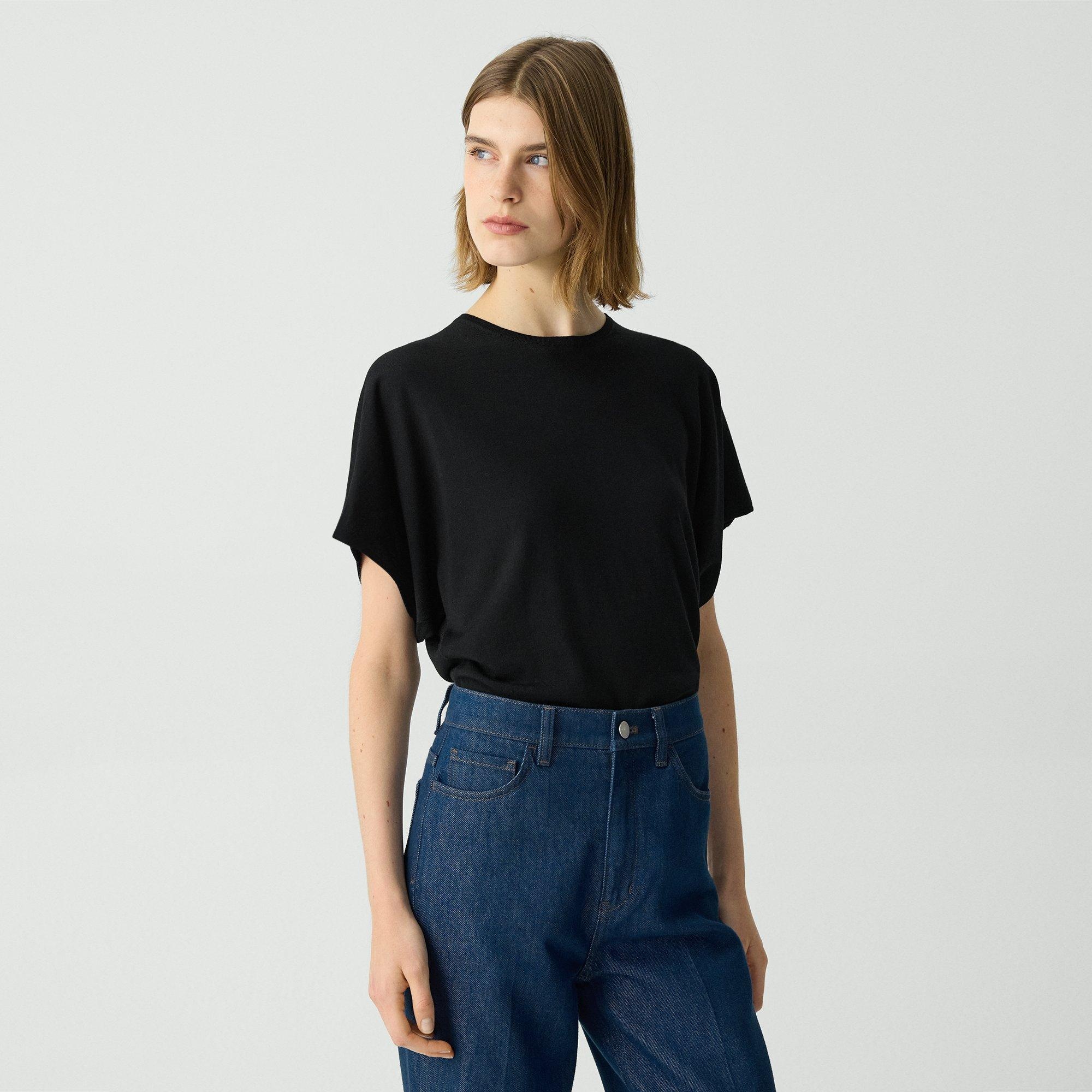 Flutter Sleeve Top in Regal Wool - 3