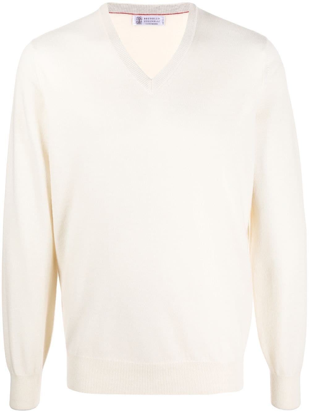 V-neck cashmere jumper - 1