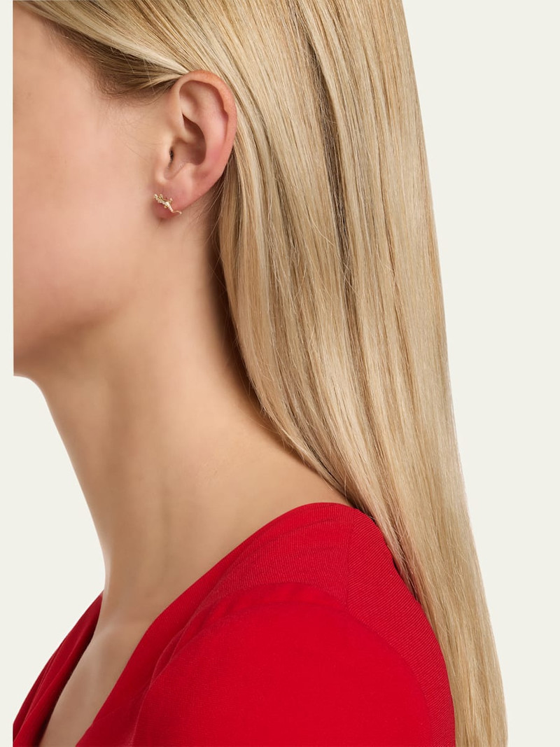 SYDNEY EVAN 14K Yellow Gold Diamond Lizard Stud Earring, Single (Left) outlook