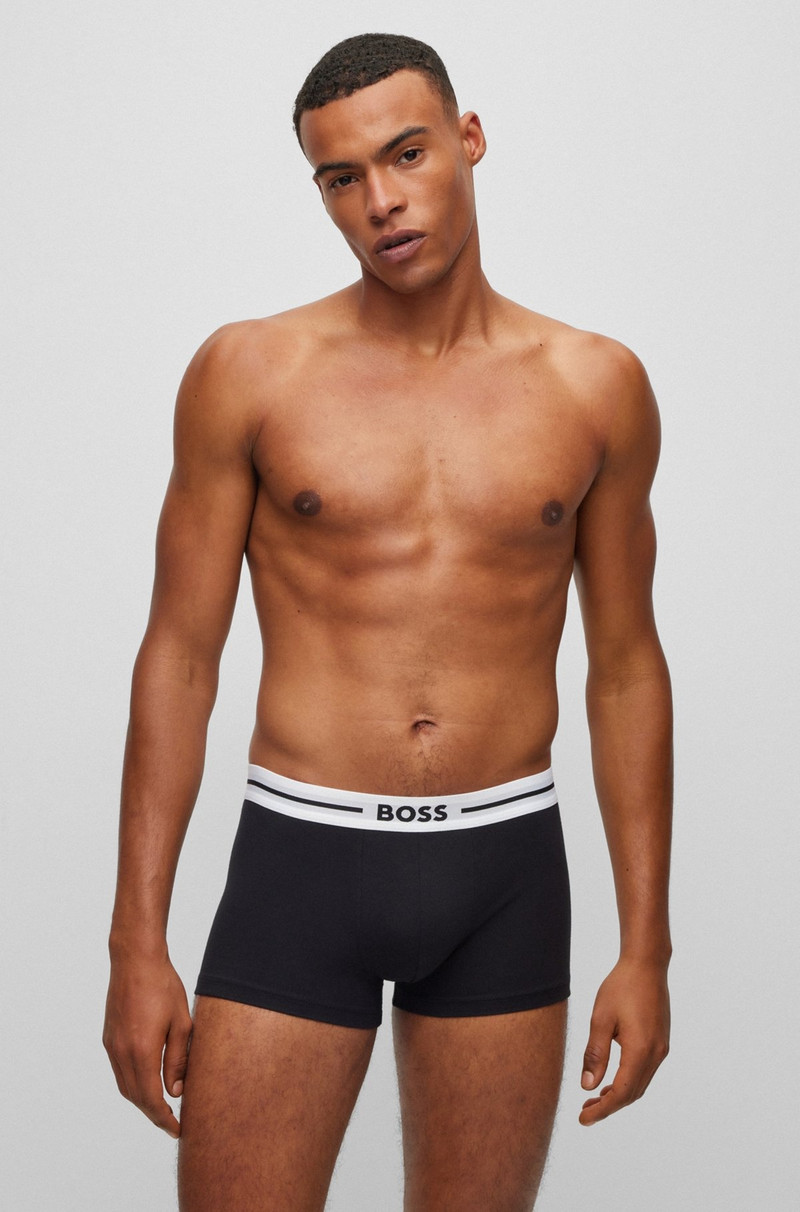 THREE-PACK OF STRETCH-COTTON TRUNKS WITH LOGO WAISTBAND 6