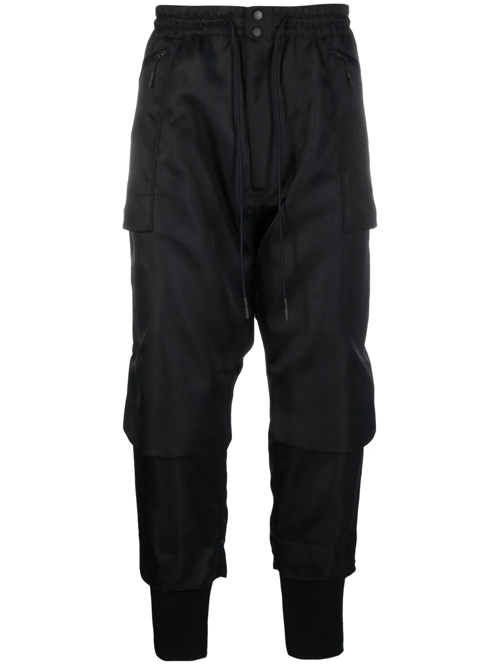 flap-pocket tapered track pants - 1