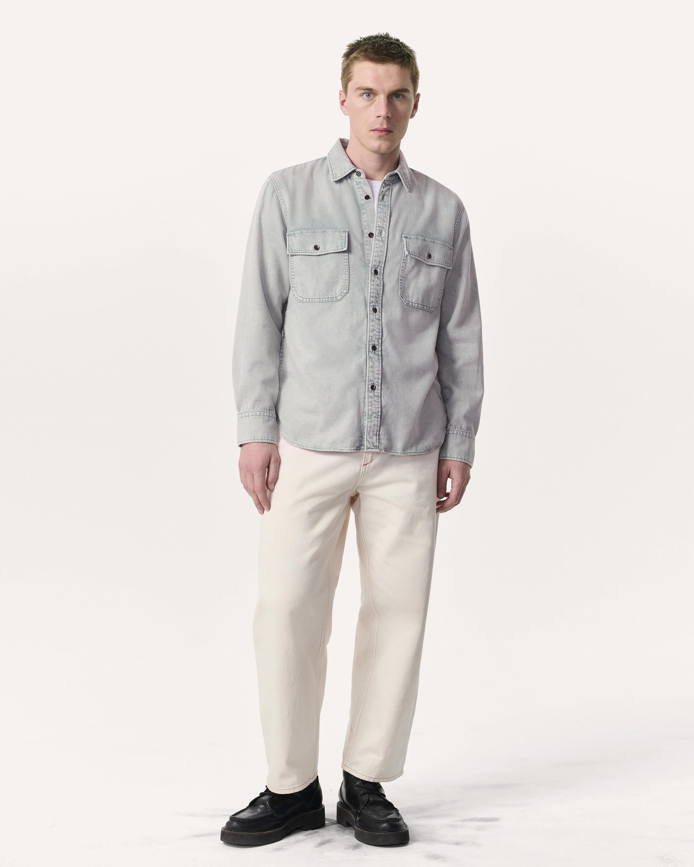 Relaxed Fit Featherweight Denim CPO Overshirt
Featherweight Denim - 4