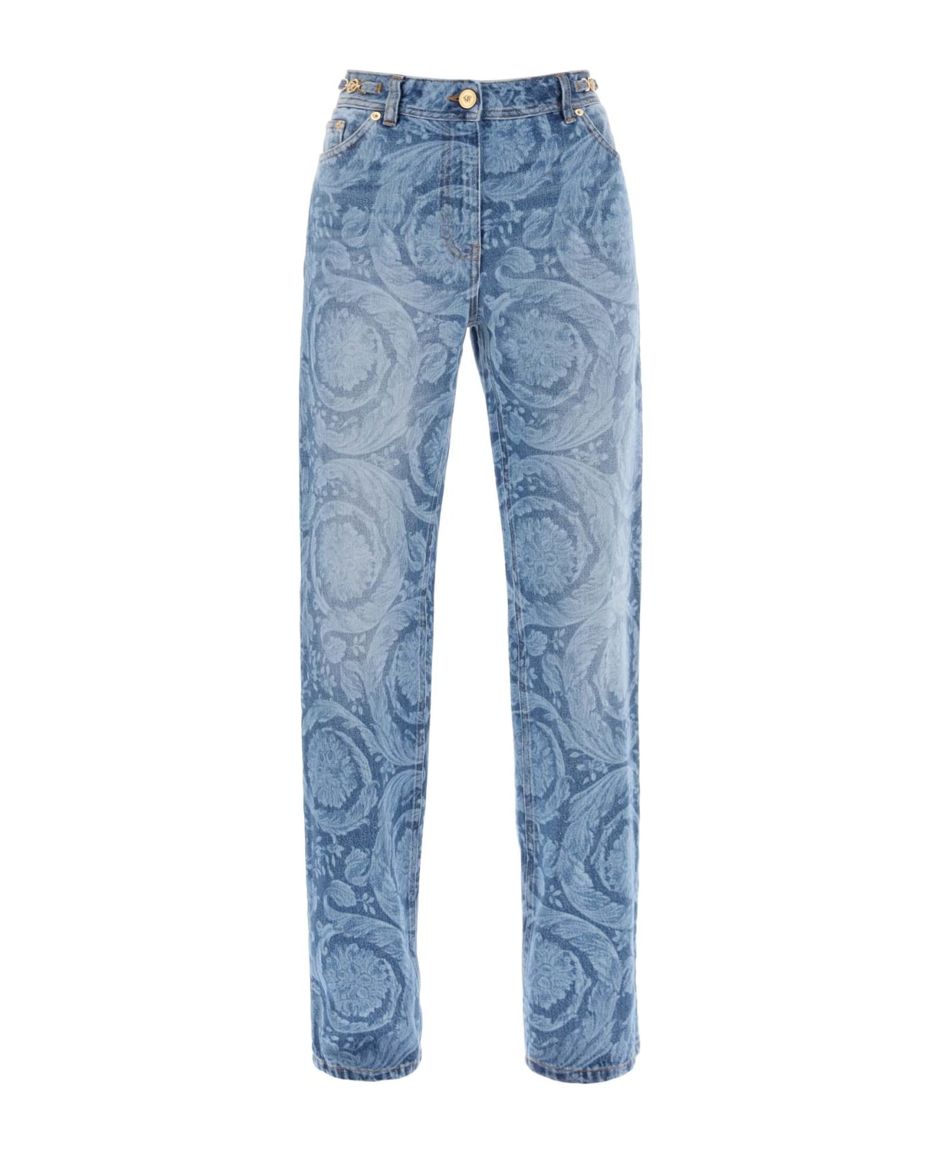 'barocco' Blue Cotton Jeans - 1