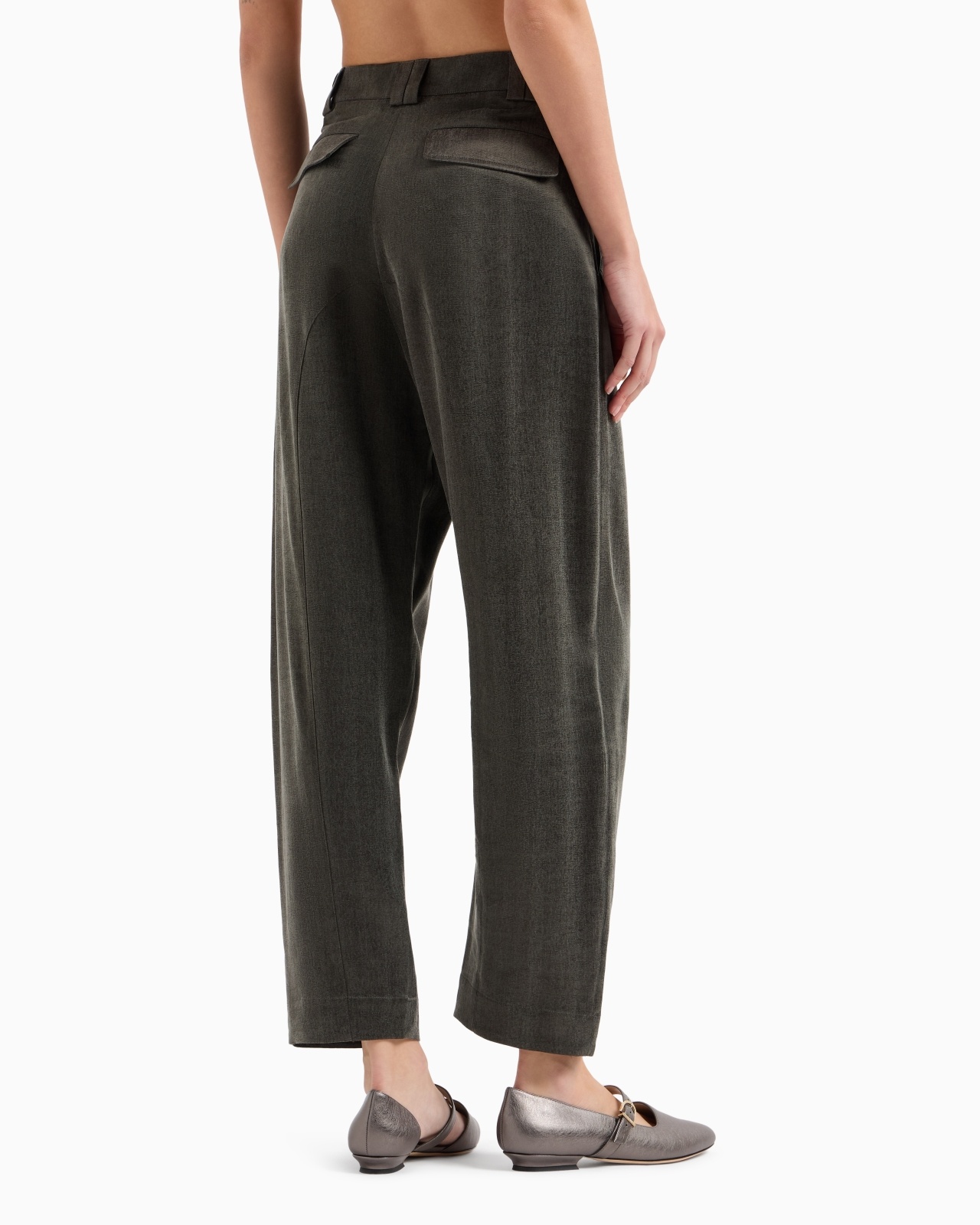 STRAIGHT-CUT VISCOSE AND CUPRO TROUSERS - 3