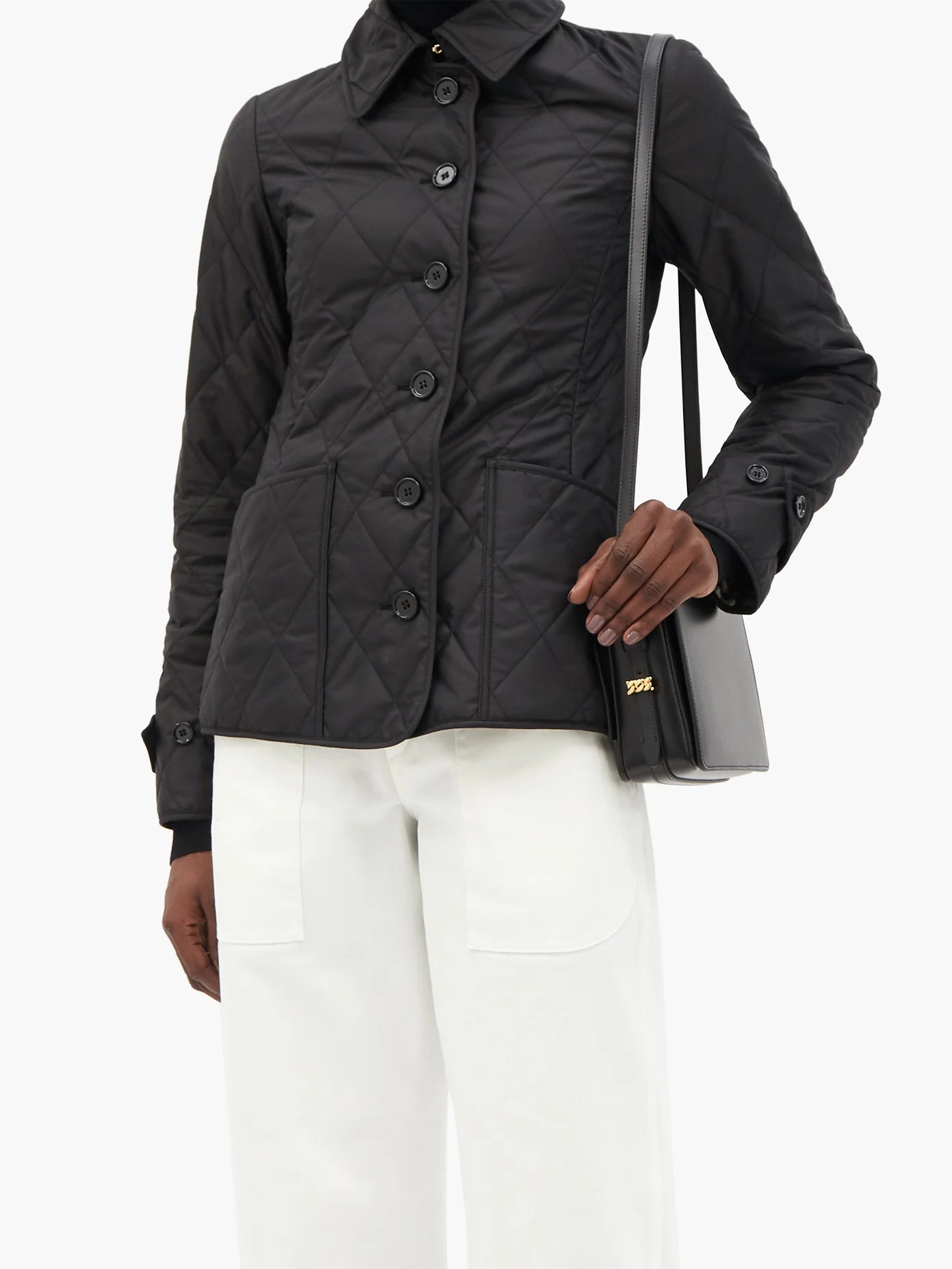 Diamond-quilted shell jacket - 6