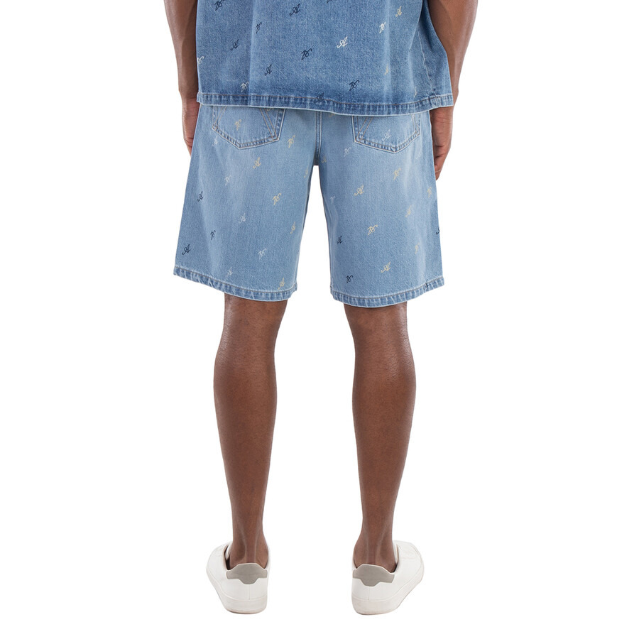 Axel Arigato Miles Logo Print Denim Shorts - 4