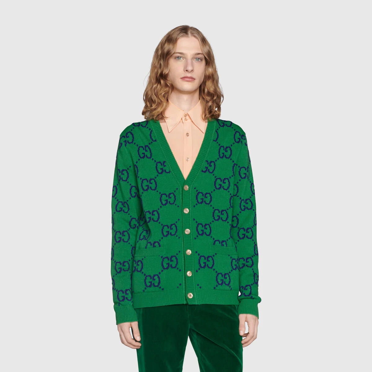 GG knit cardigan - 3