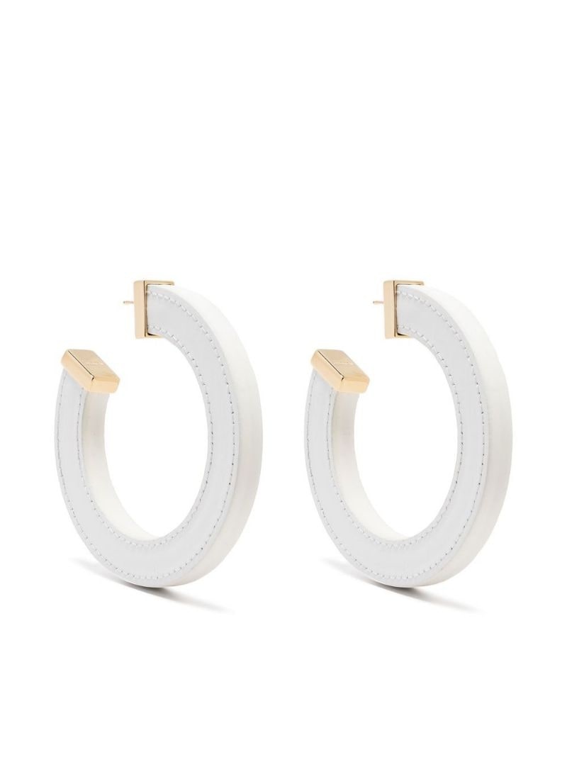 La Creole Linu leather hoop earrings - 1