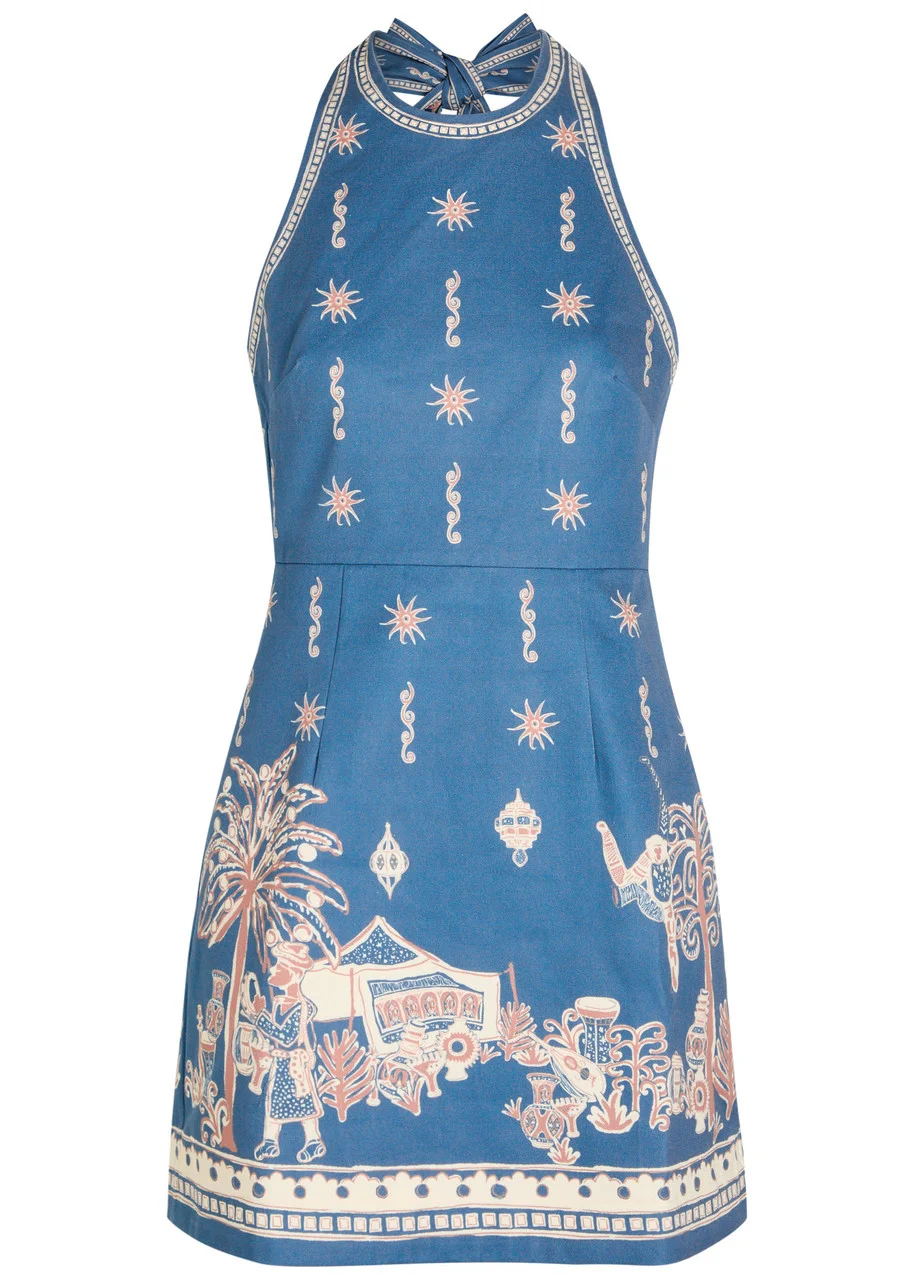 Alemais Acacia Printed Cotton Mini Dress - 1