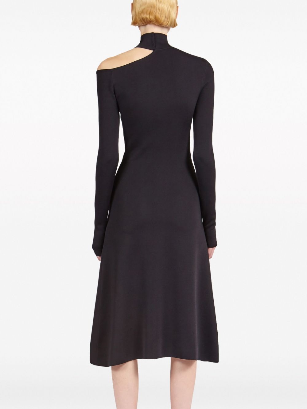 cut-out knitted midi dress - 4