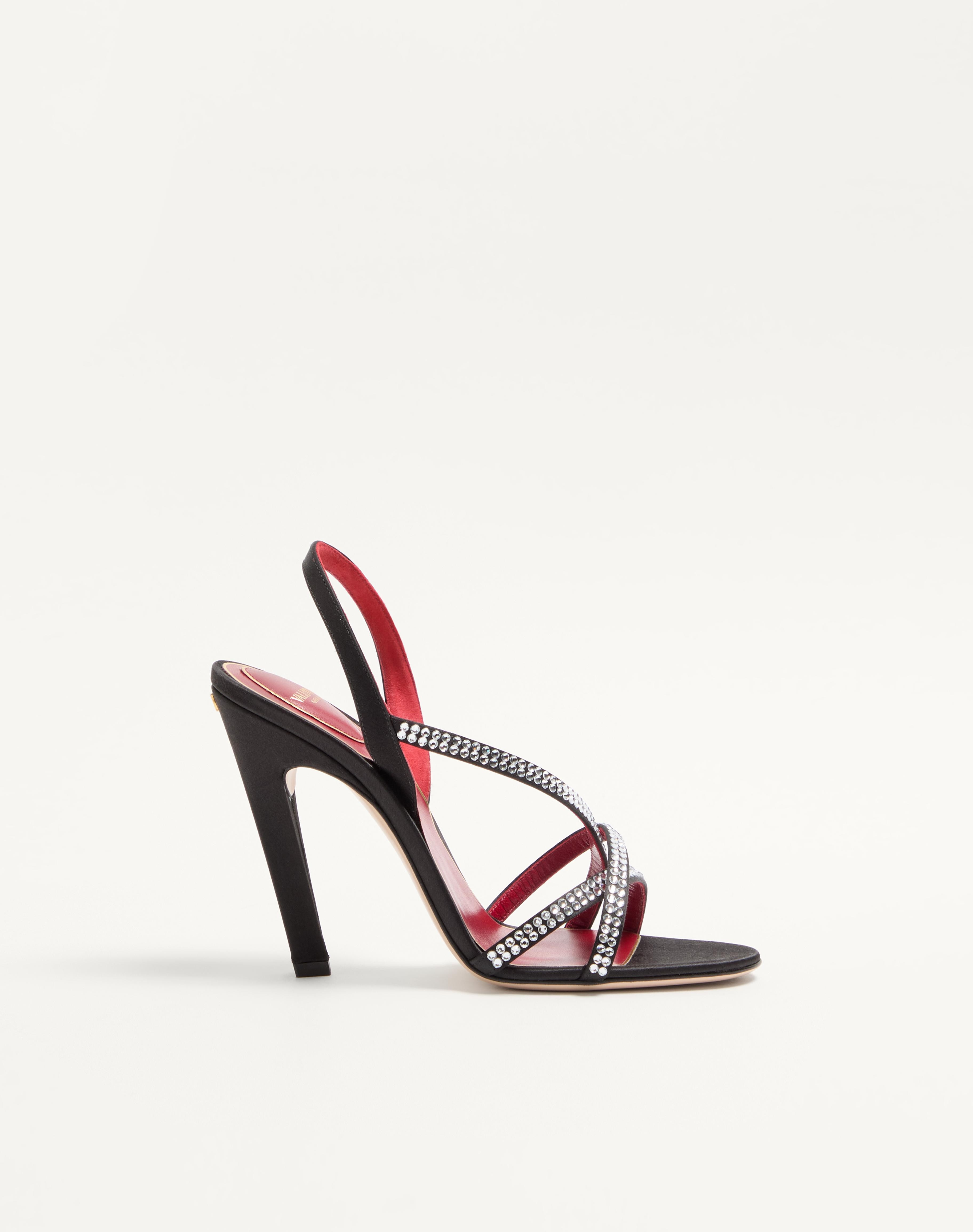 DANS LE FOYER SATIN SANDAL WITH CRYSTALS 105MM - 1