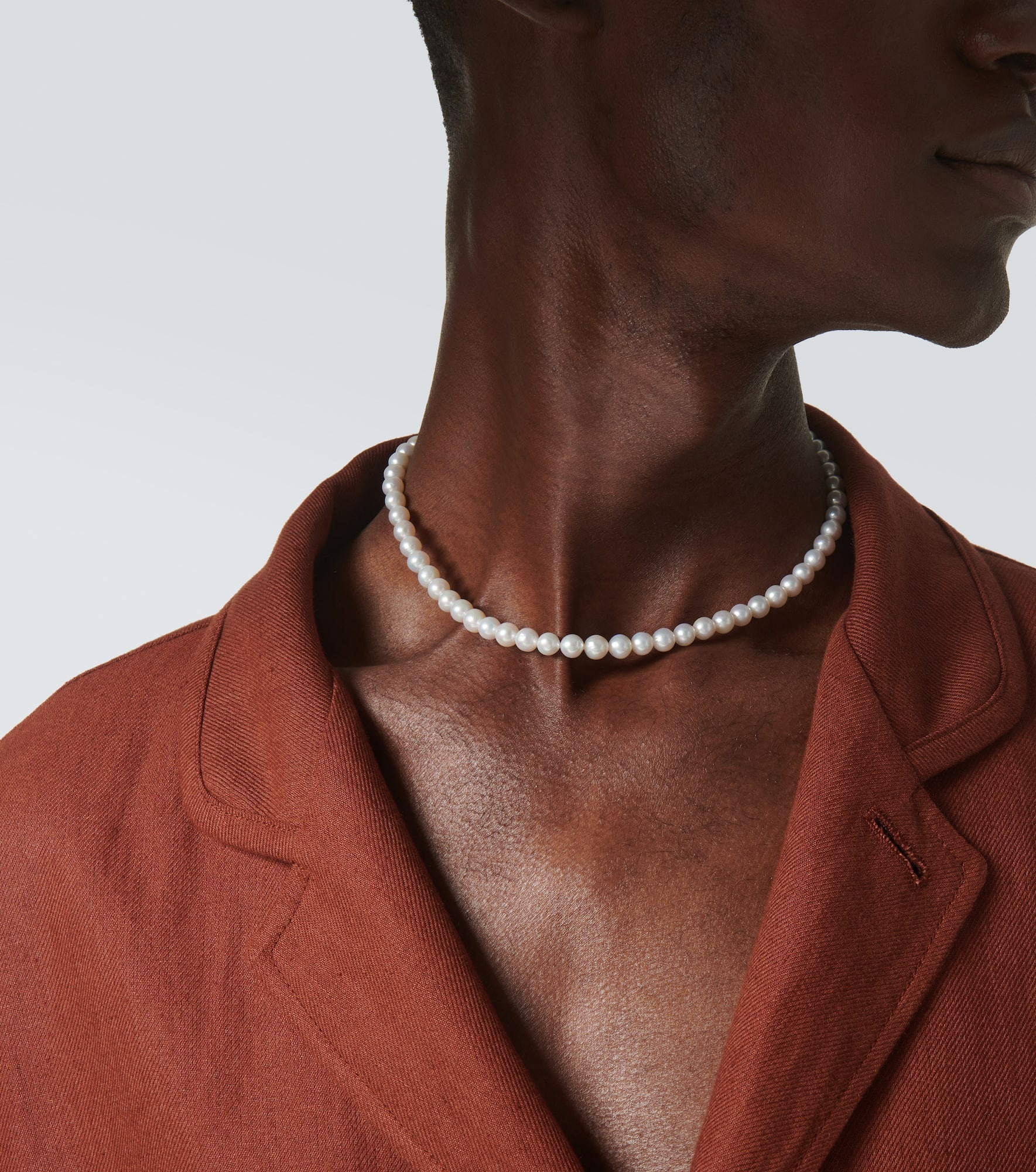 14kt gold necklace with freshwater pearls - 3