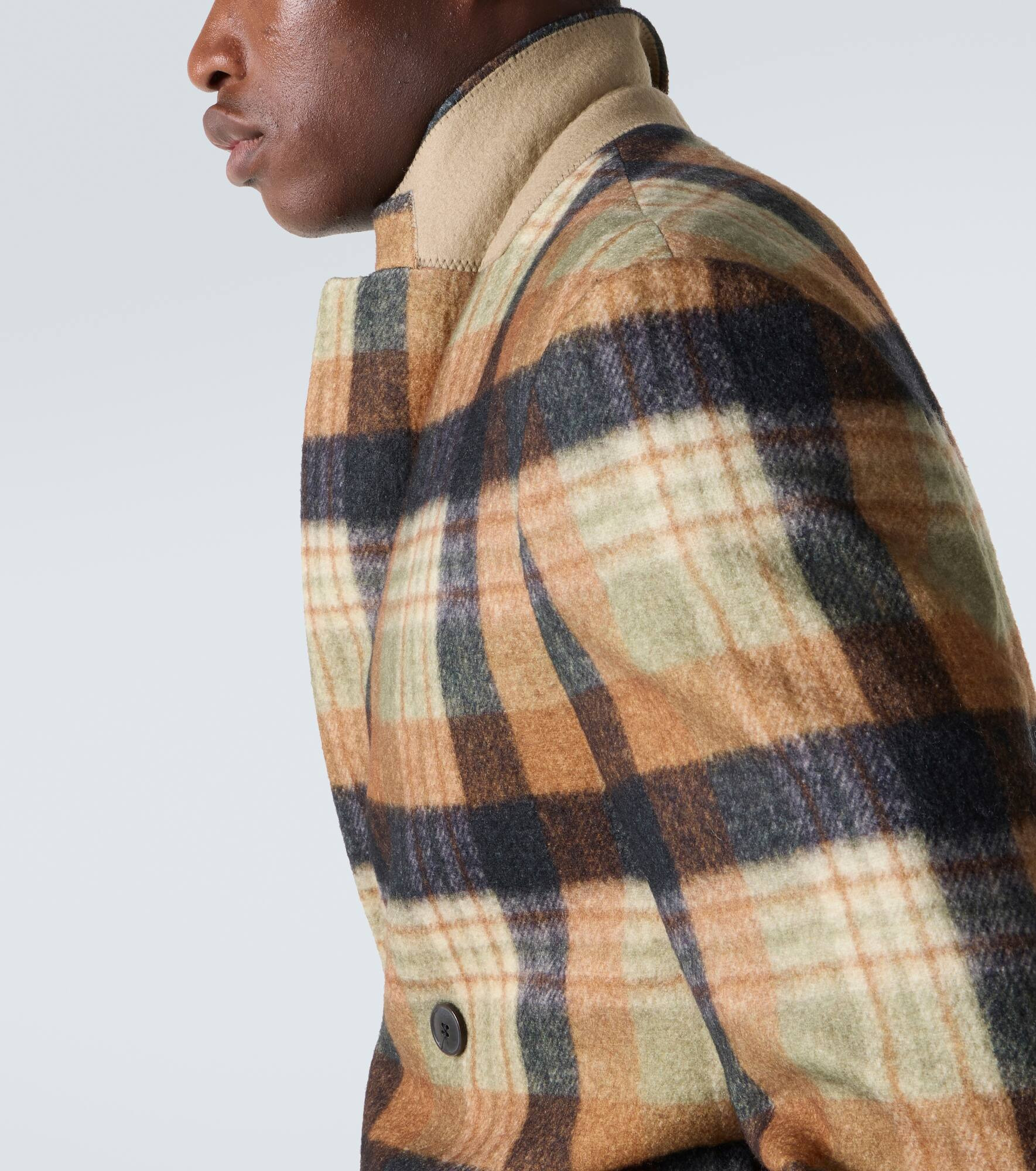 Checked wool blazer - 6