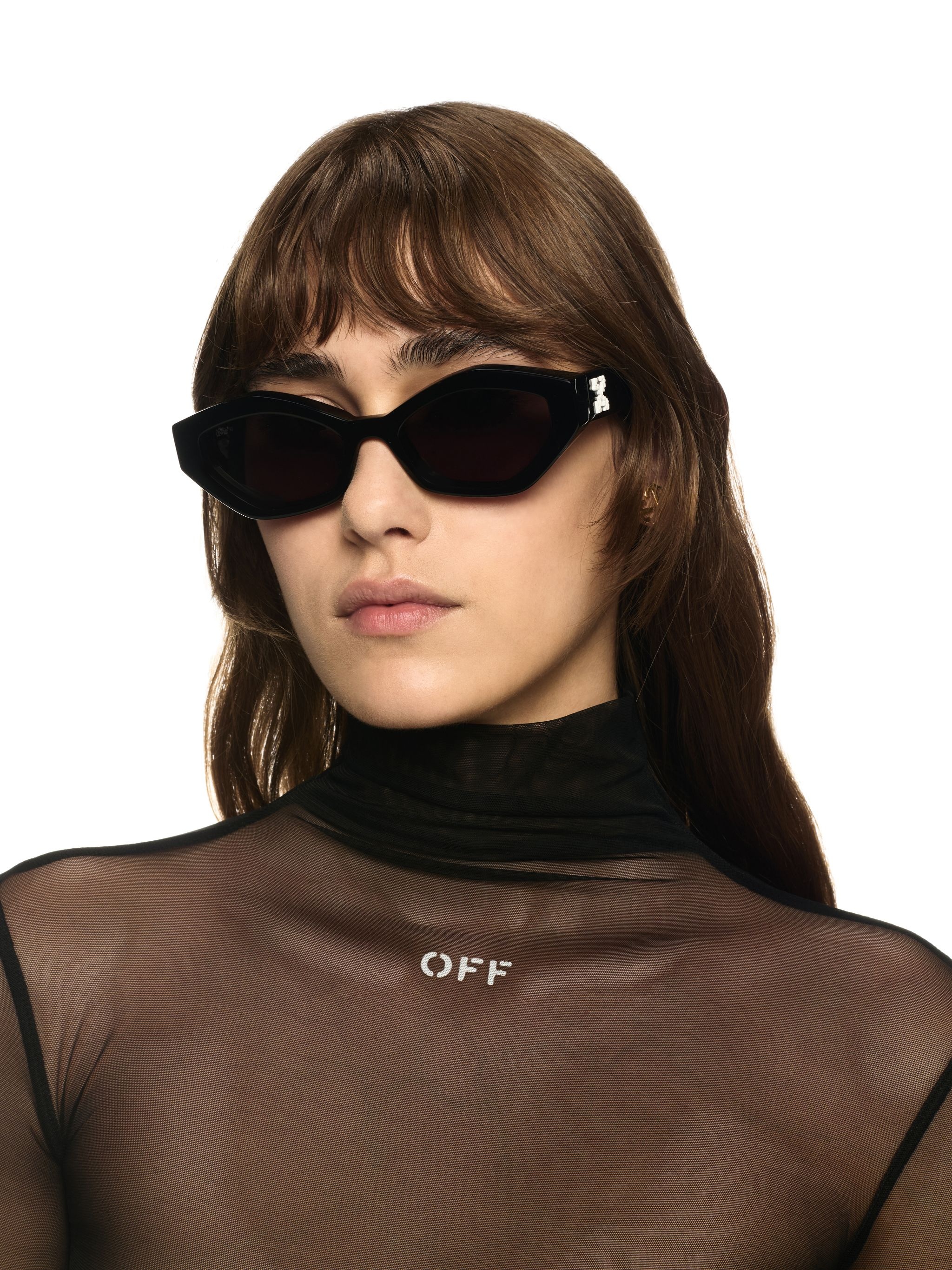 Black Mesh Long-sleeved Top - 5