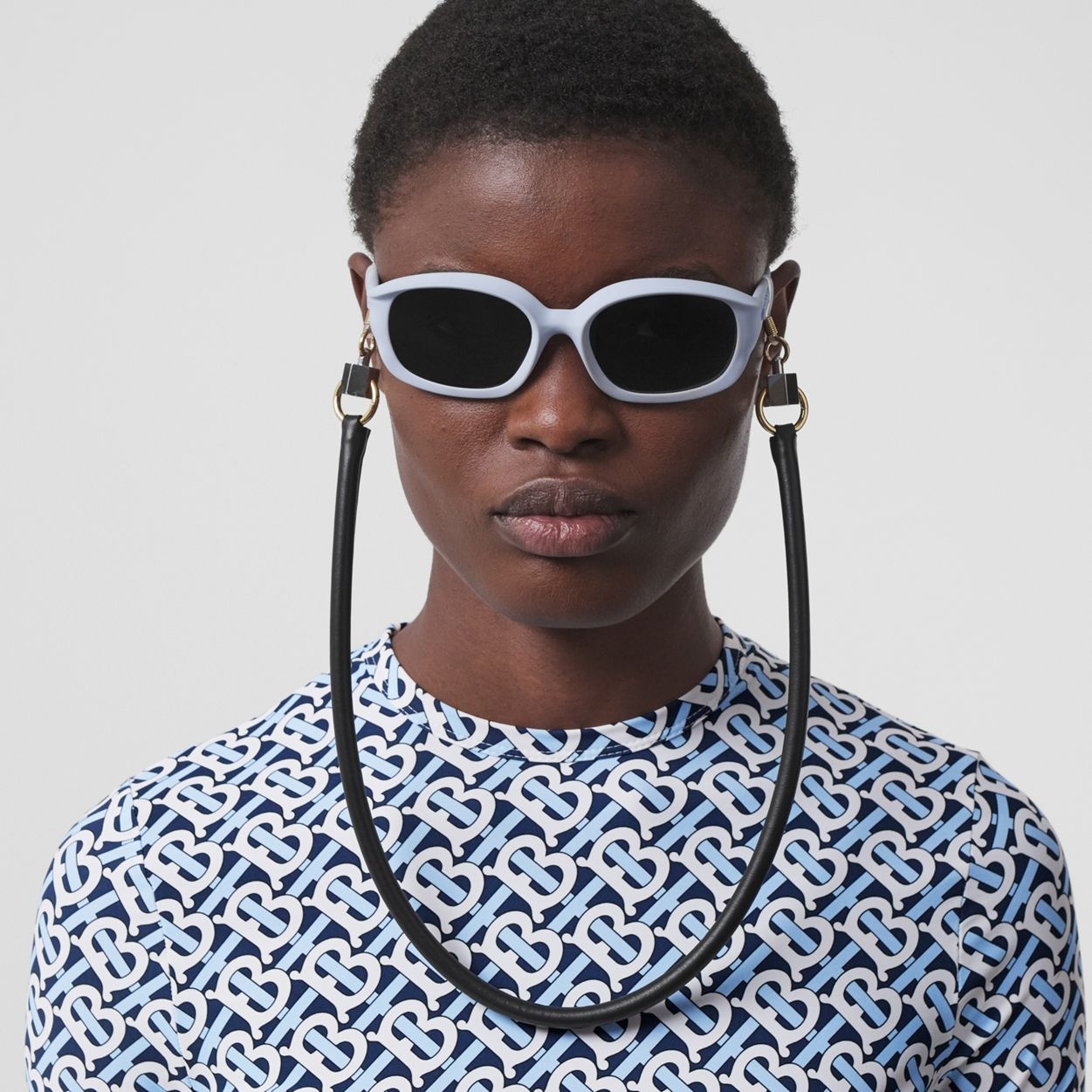 Metallic Detail Leather Eyewear Lanyard - 6