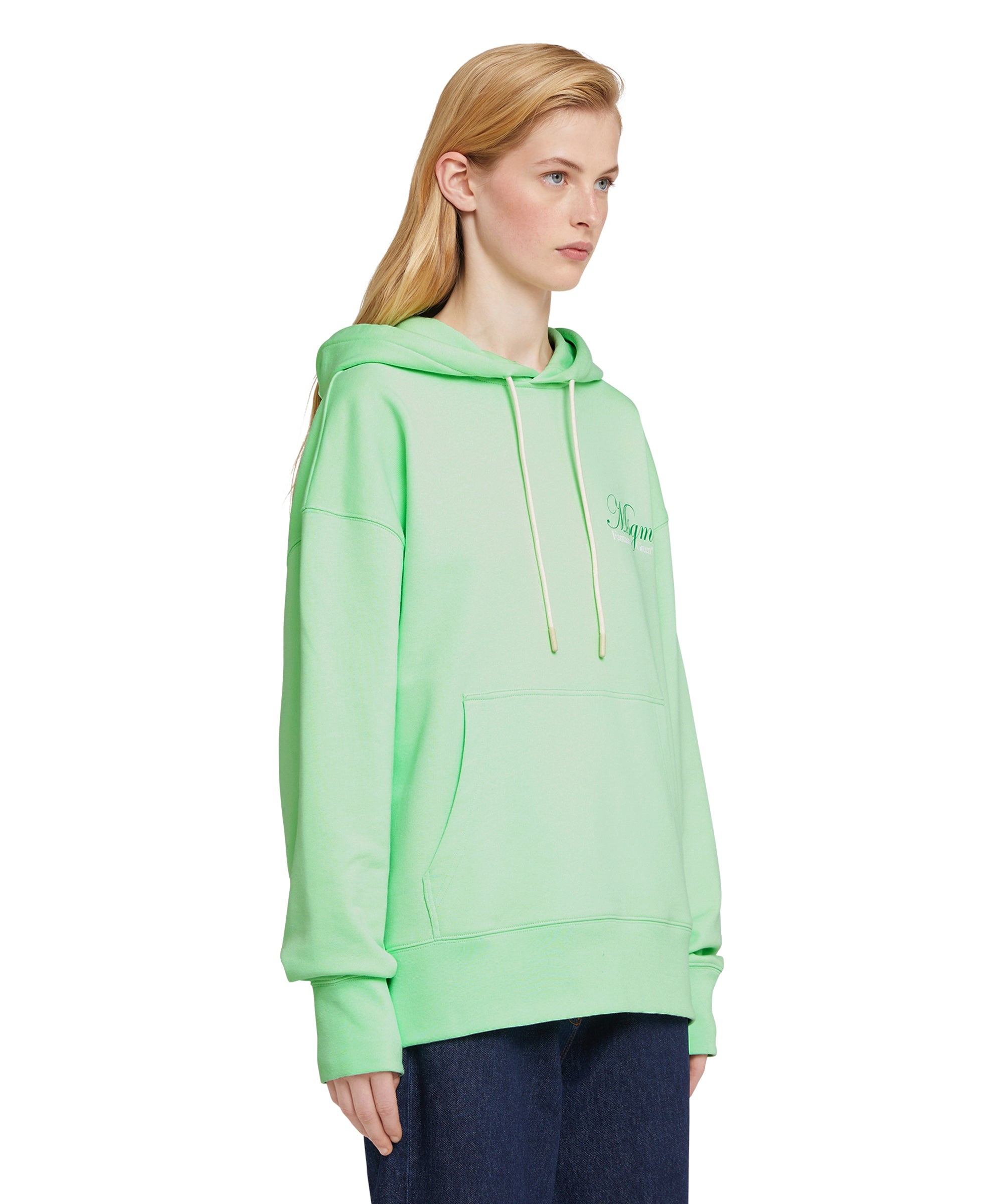 Organic cotton hooded sweatshirt from the MSGM Fantastic Green Capsule - 8