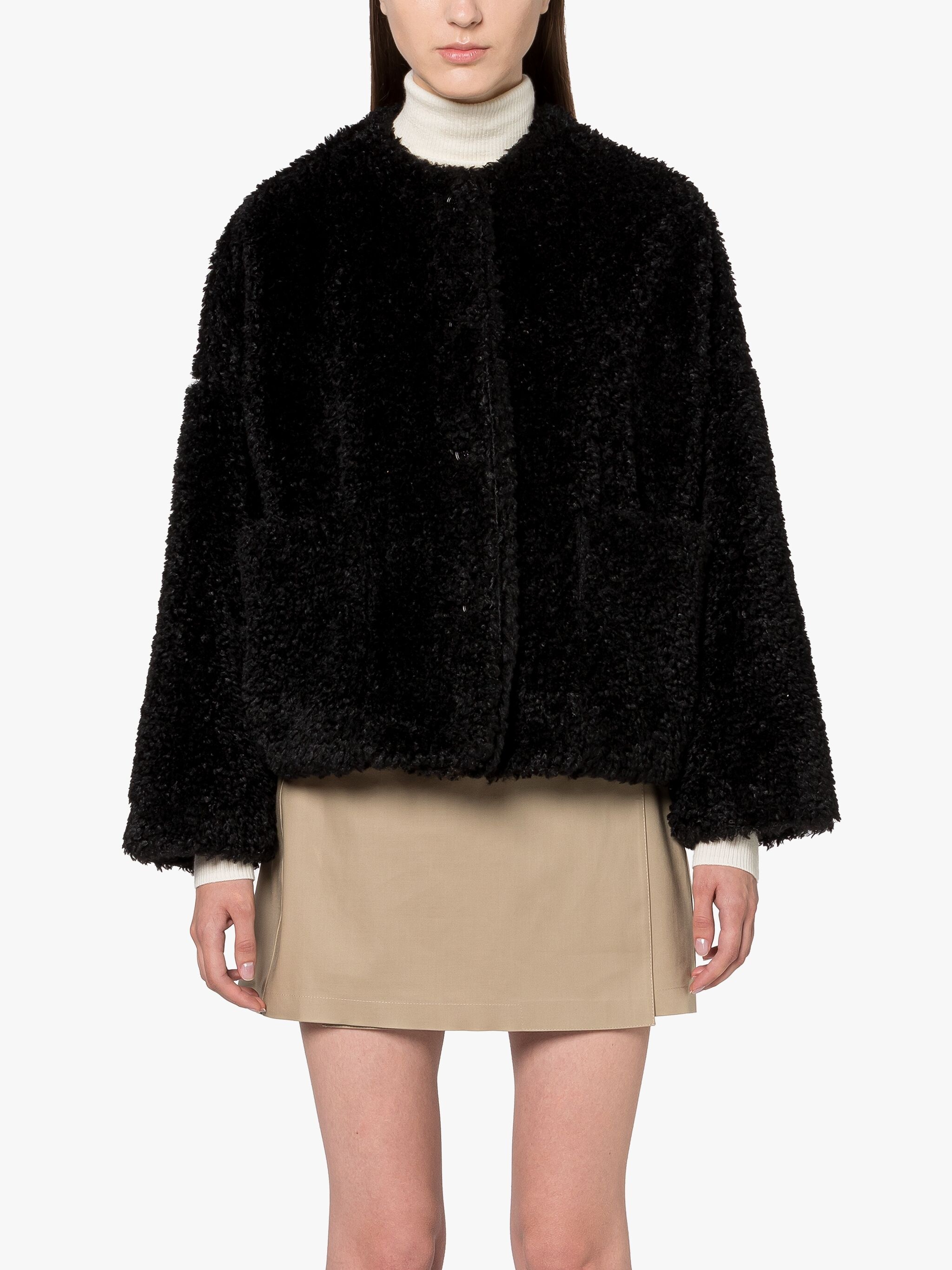 HUMBIE BLACK ECO FUR JACKET - 3